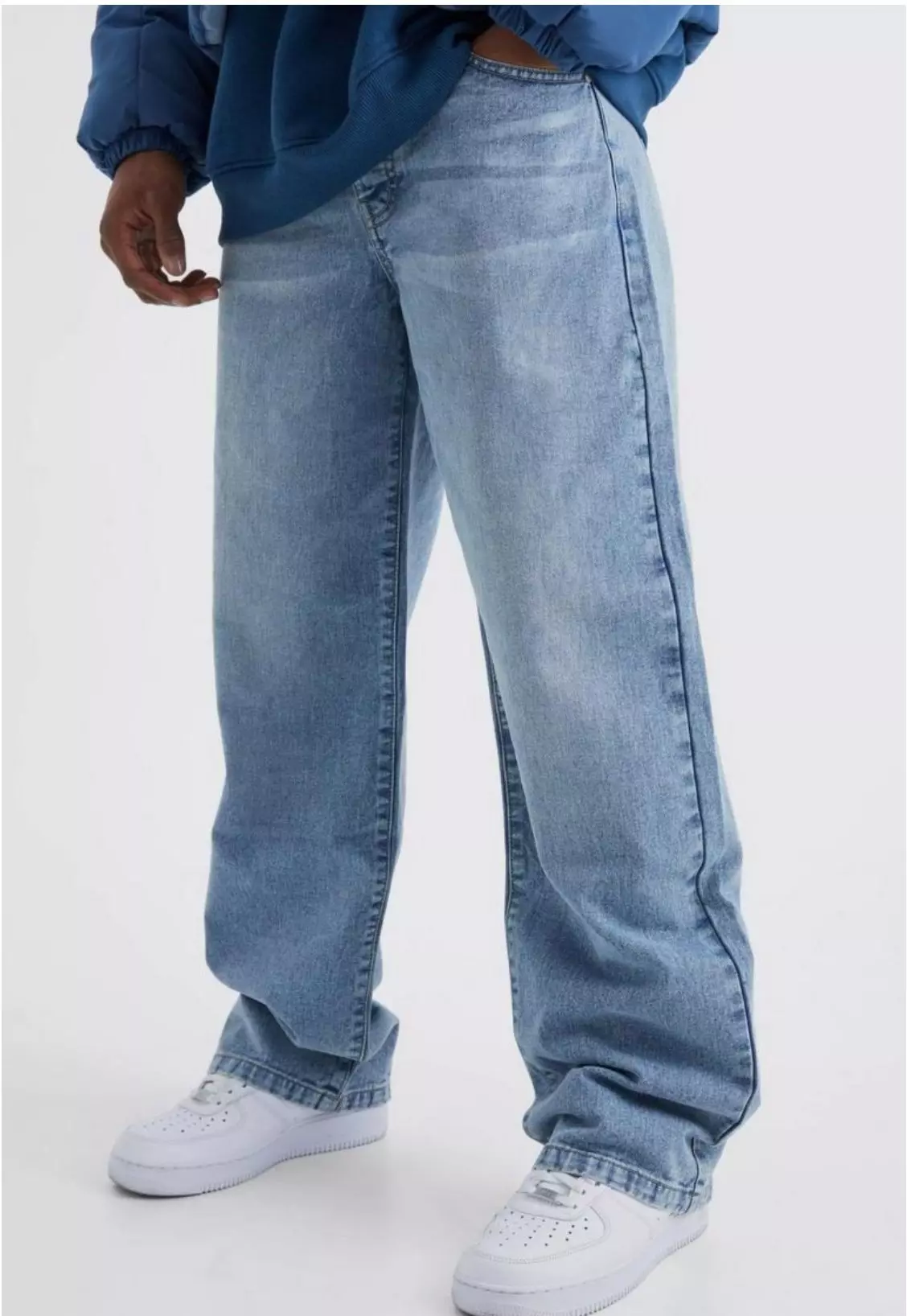 Light blue Baggy Rigid Washed Jeans alternative image