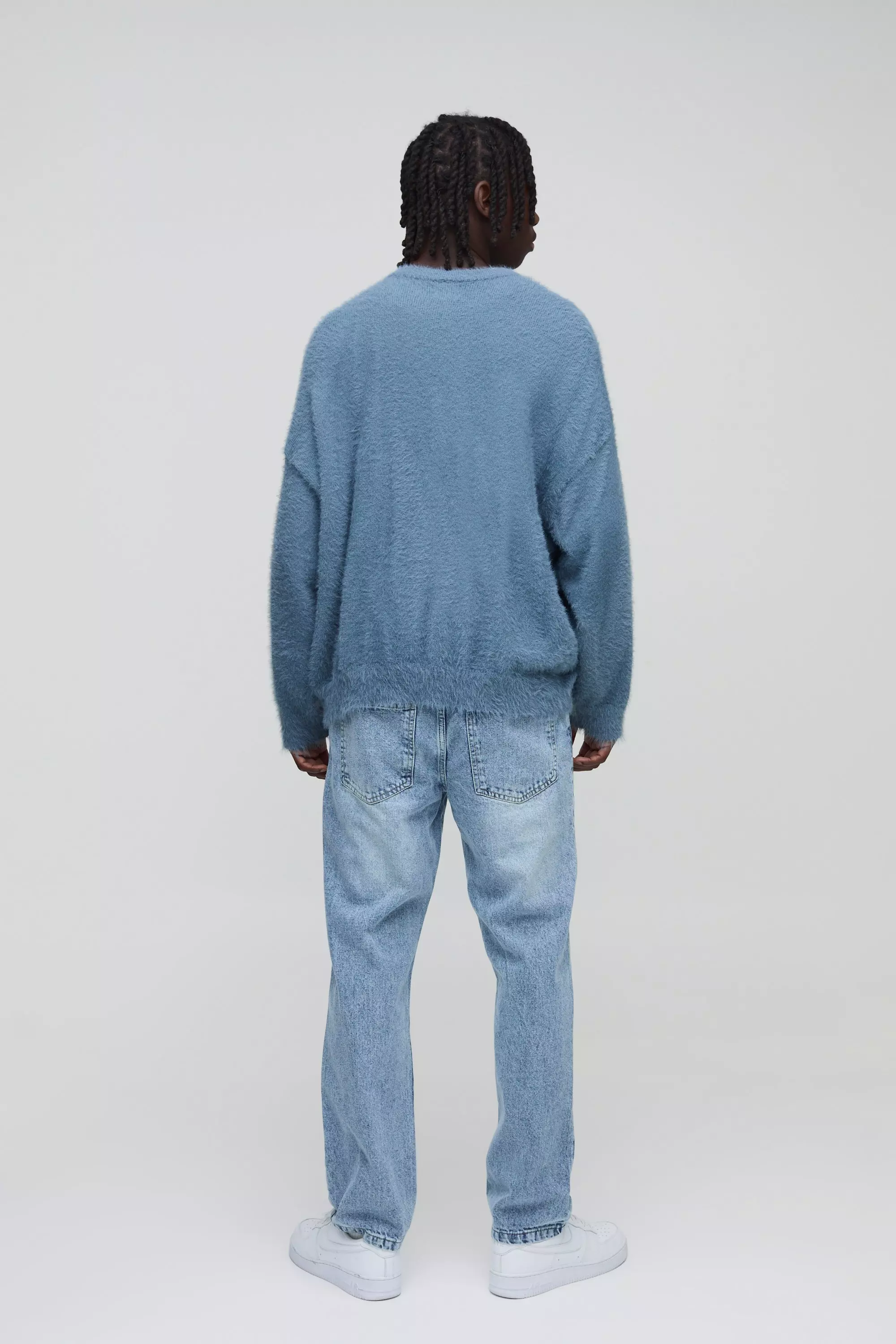 Light blue Straight Rigid Washed Jeans alternative image