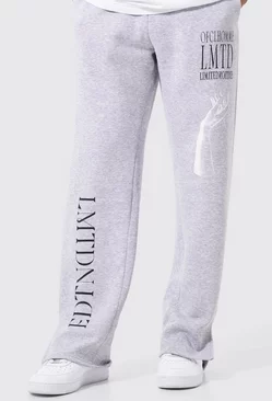 Grey Regular Multi Graphic Sweatpants