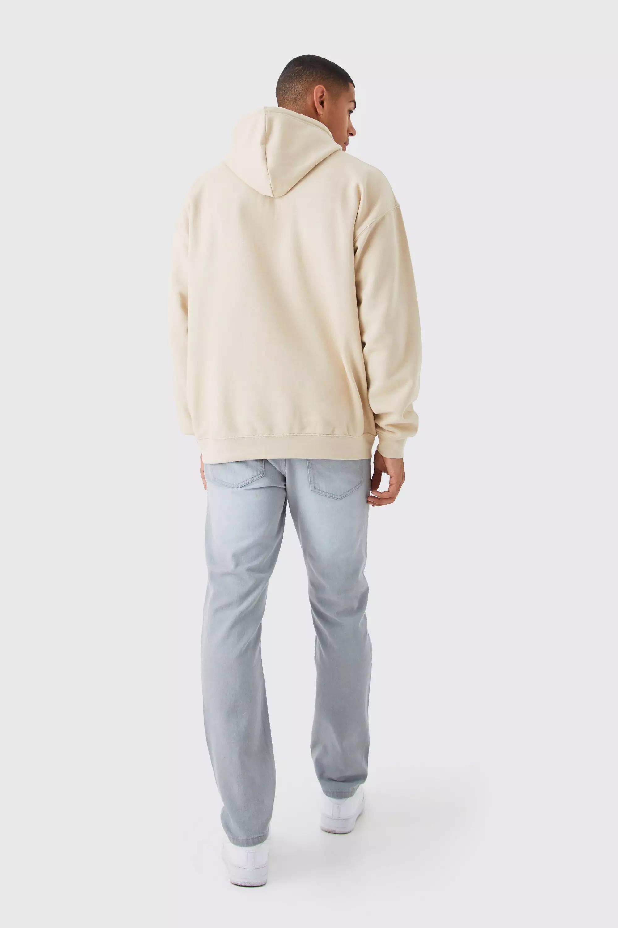Ice grey Onbewerkte Jeans Met Rechte Pijpen alternatieve afbeelding