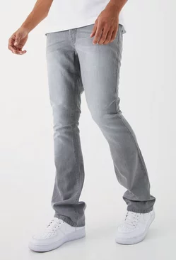 Grey Slim Rigid Flare Jean