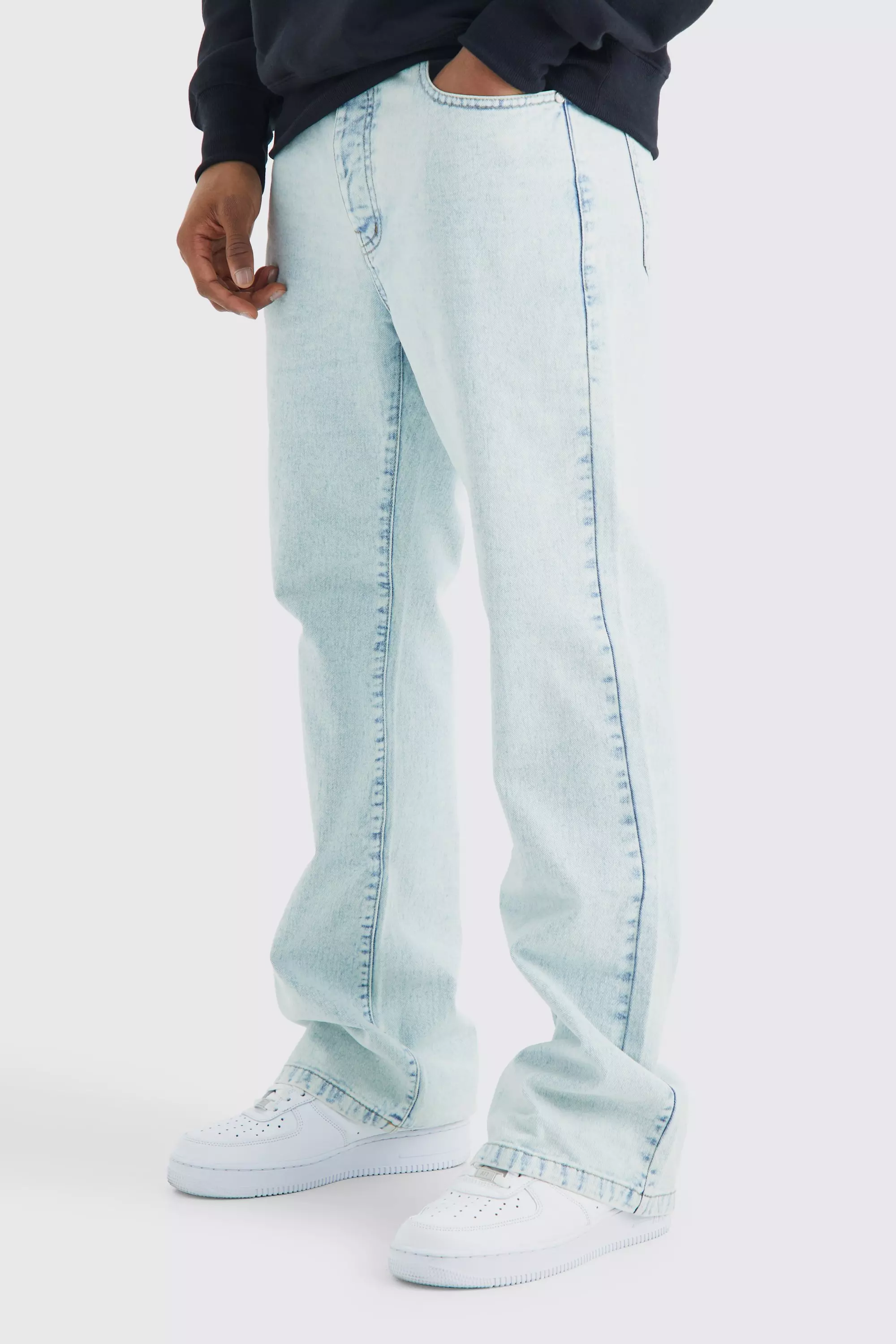 Ice blue Relaxed Rigid Flare Jean alternative image
