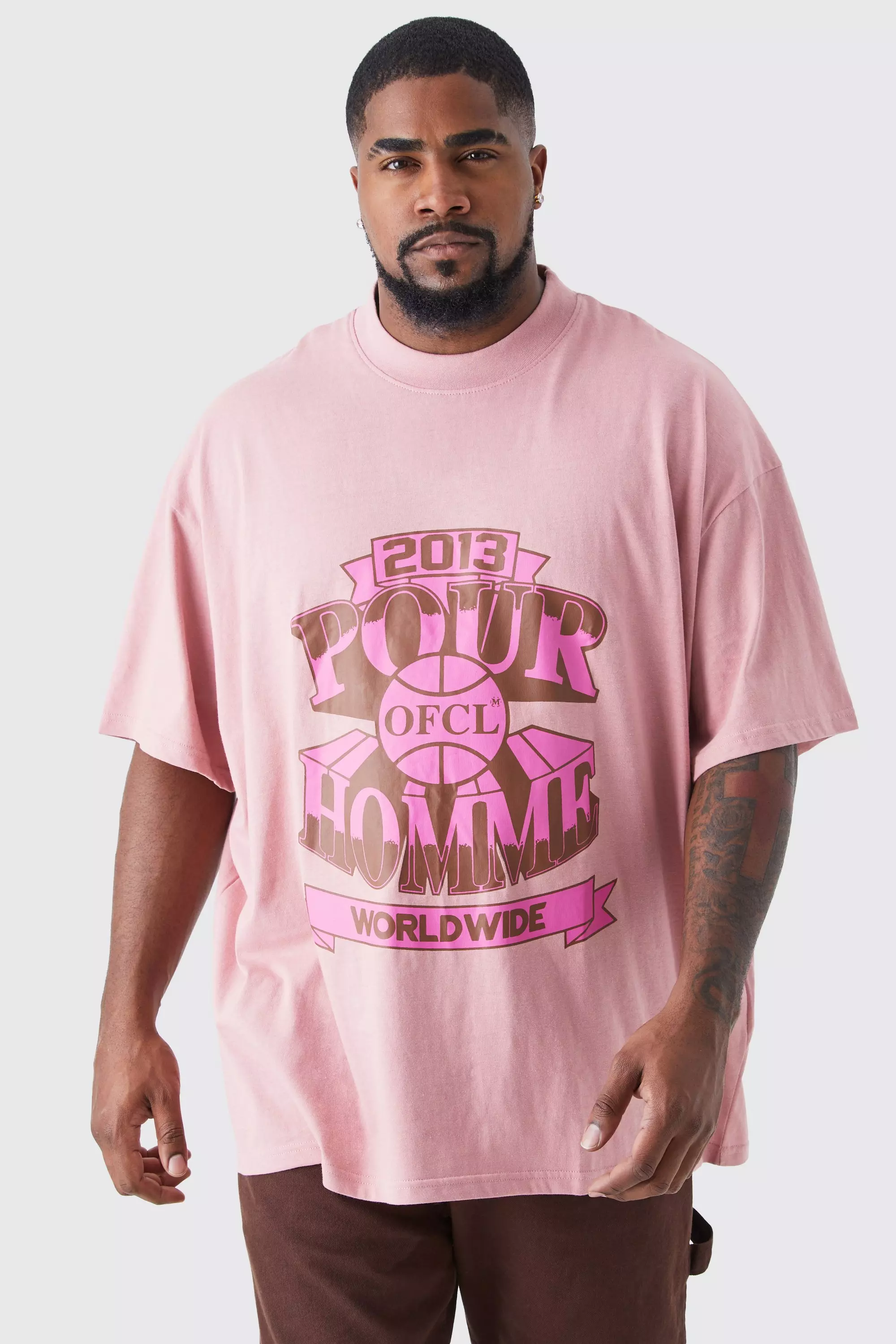 boohoo Plus Oversized New York T-Shirt - Pink - Size 14