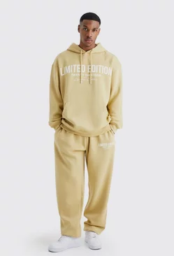 Oversized Limited Edition Hooded Tracksuit Sand