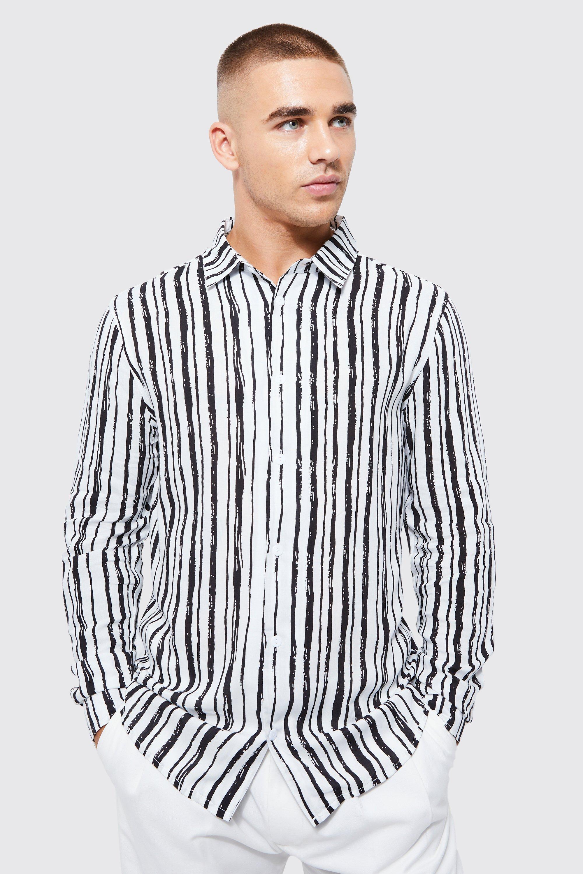 boohooman striped shirt