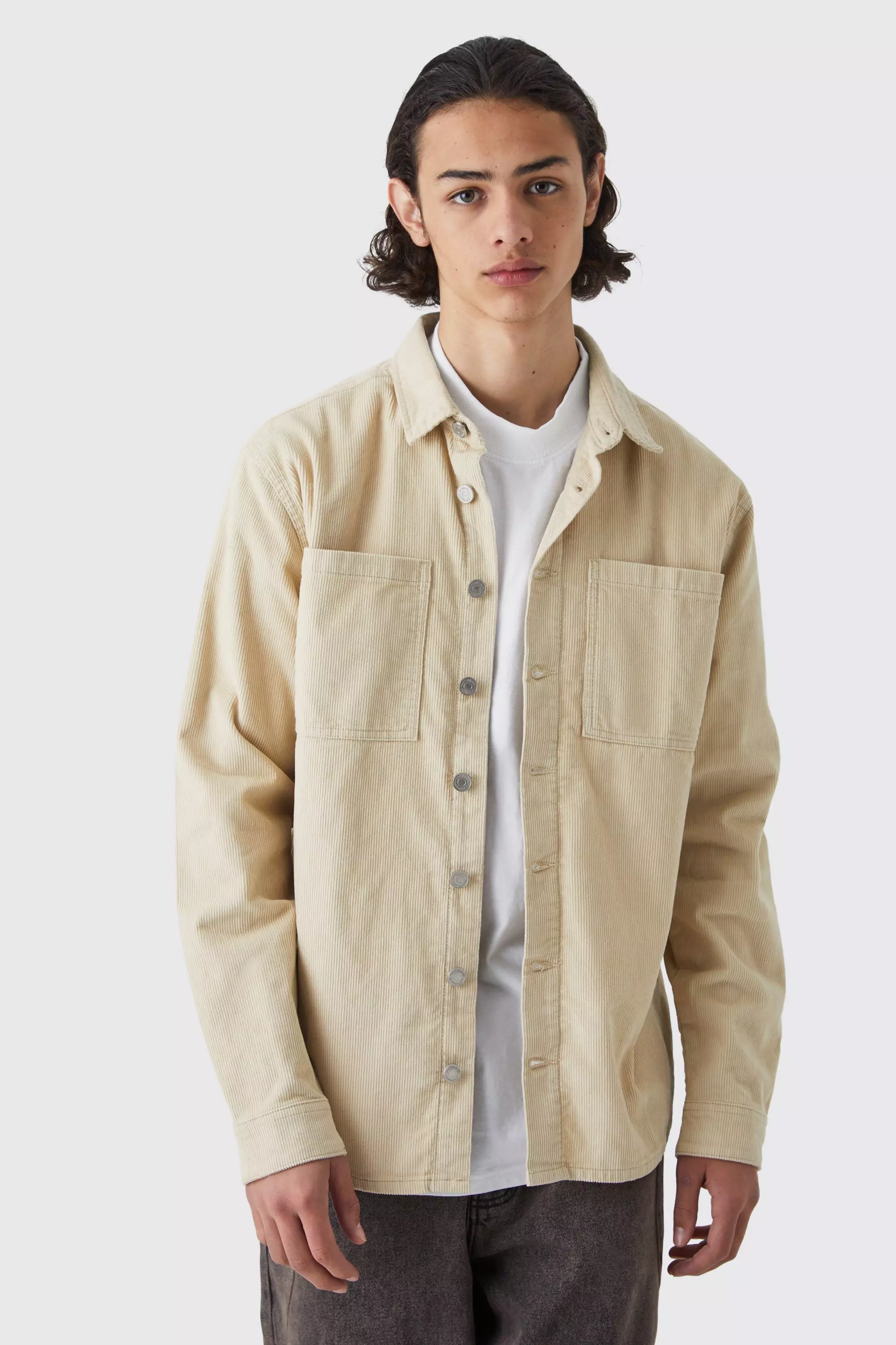 Stone Corduroy Cargo Overhemd alternatieve afbeelding