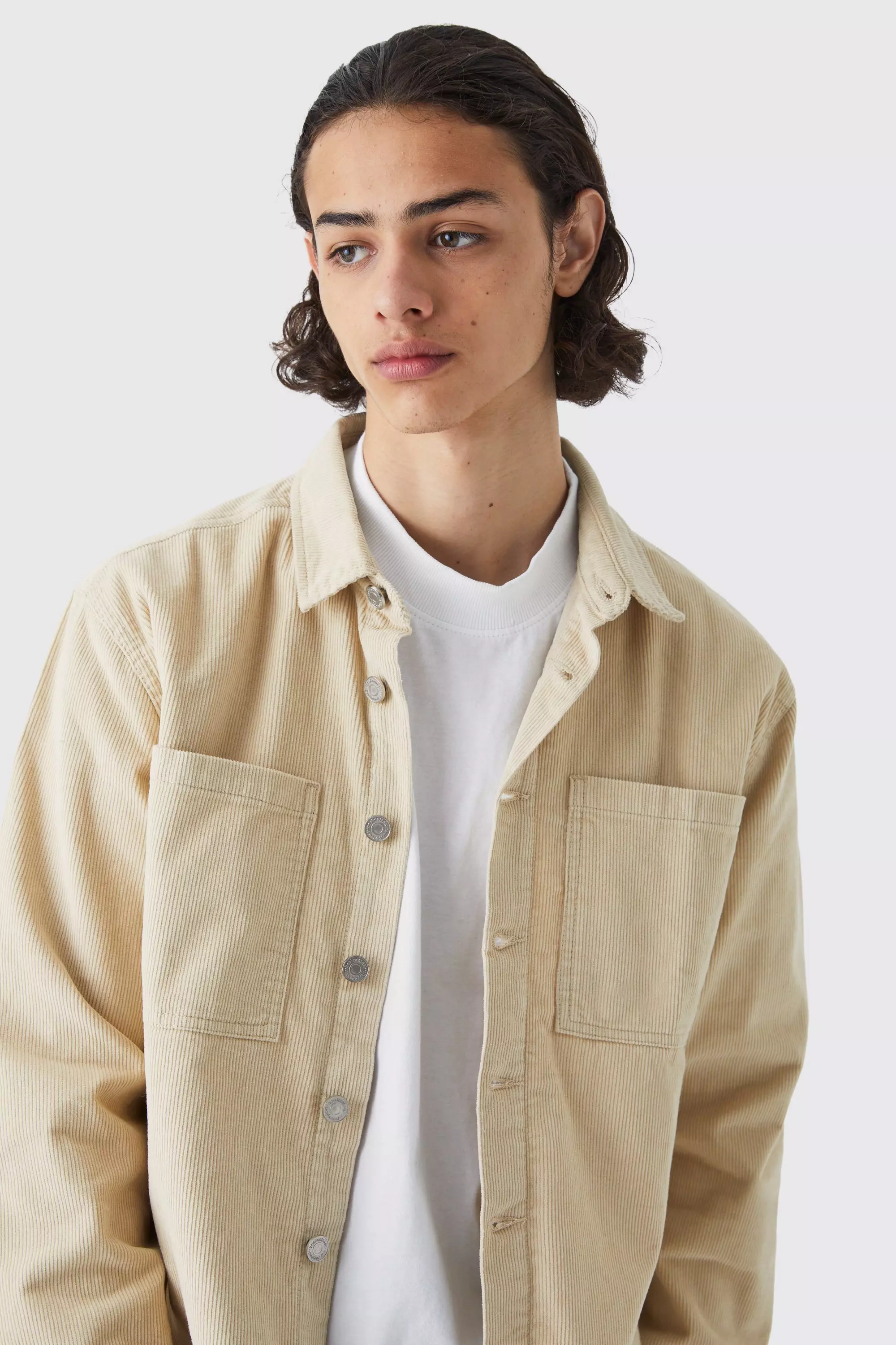 Stone Corduroy Cargo Overhemd alternatieve afbeelding