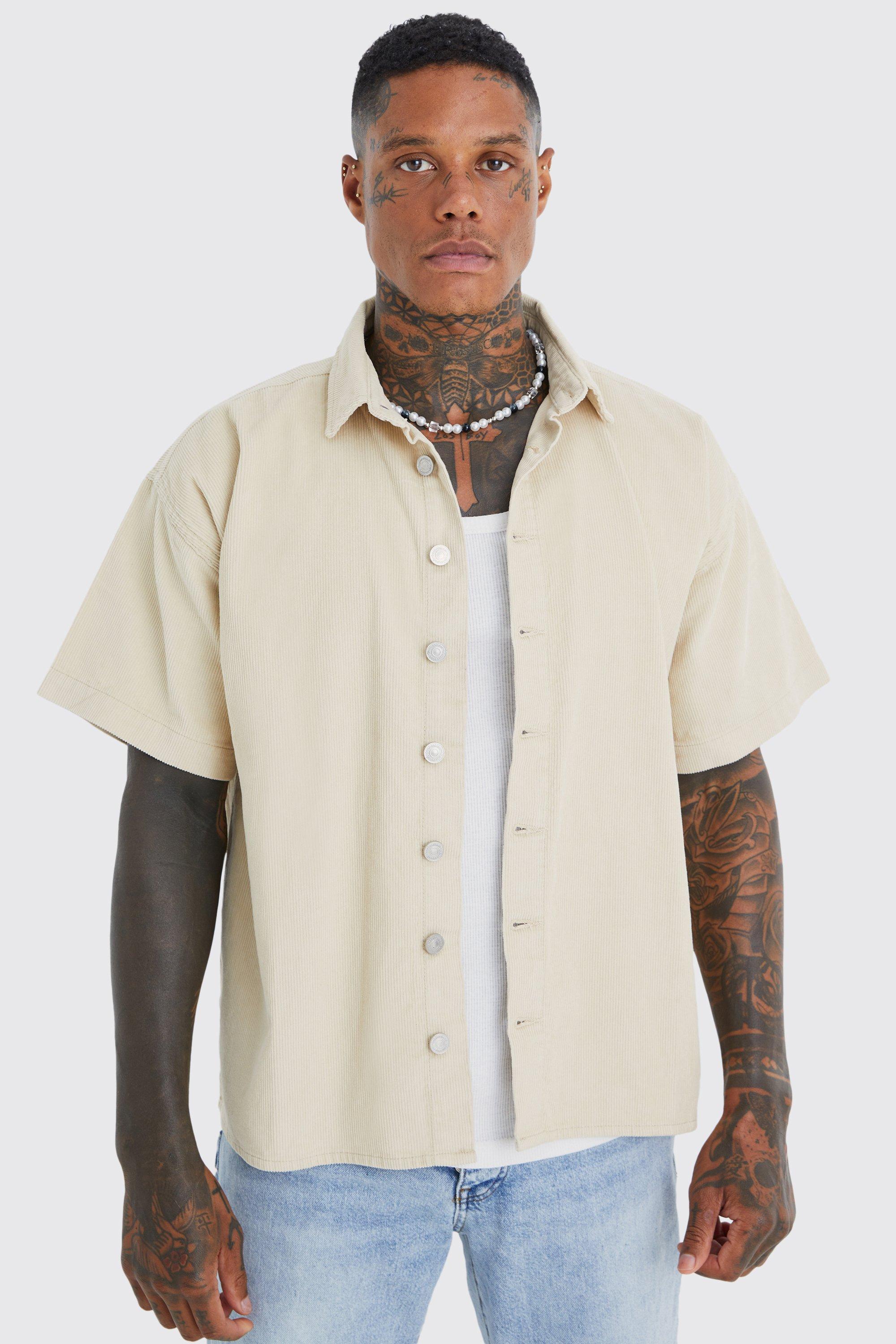 Short Sleeve Boxy Jacquard Bandana Shirt