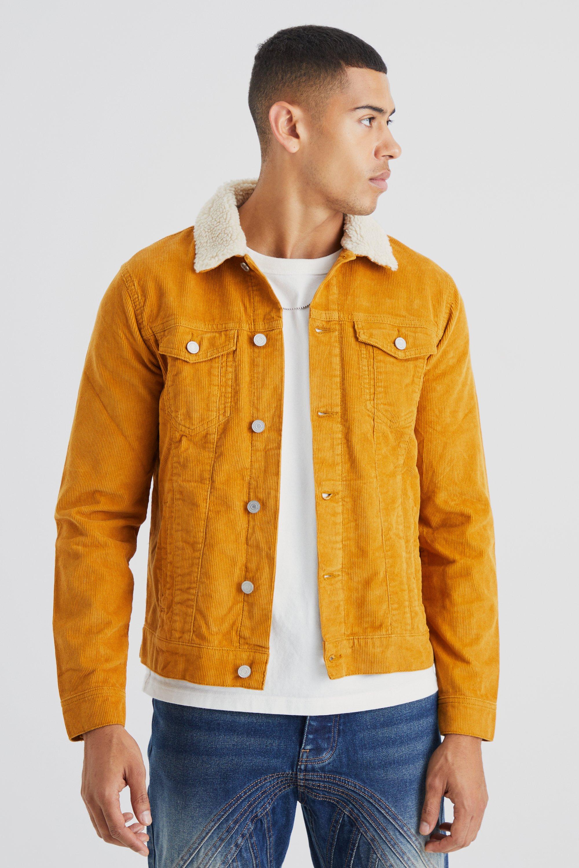 Mustard borg jacket sale