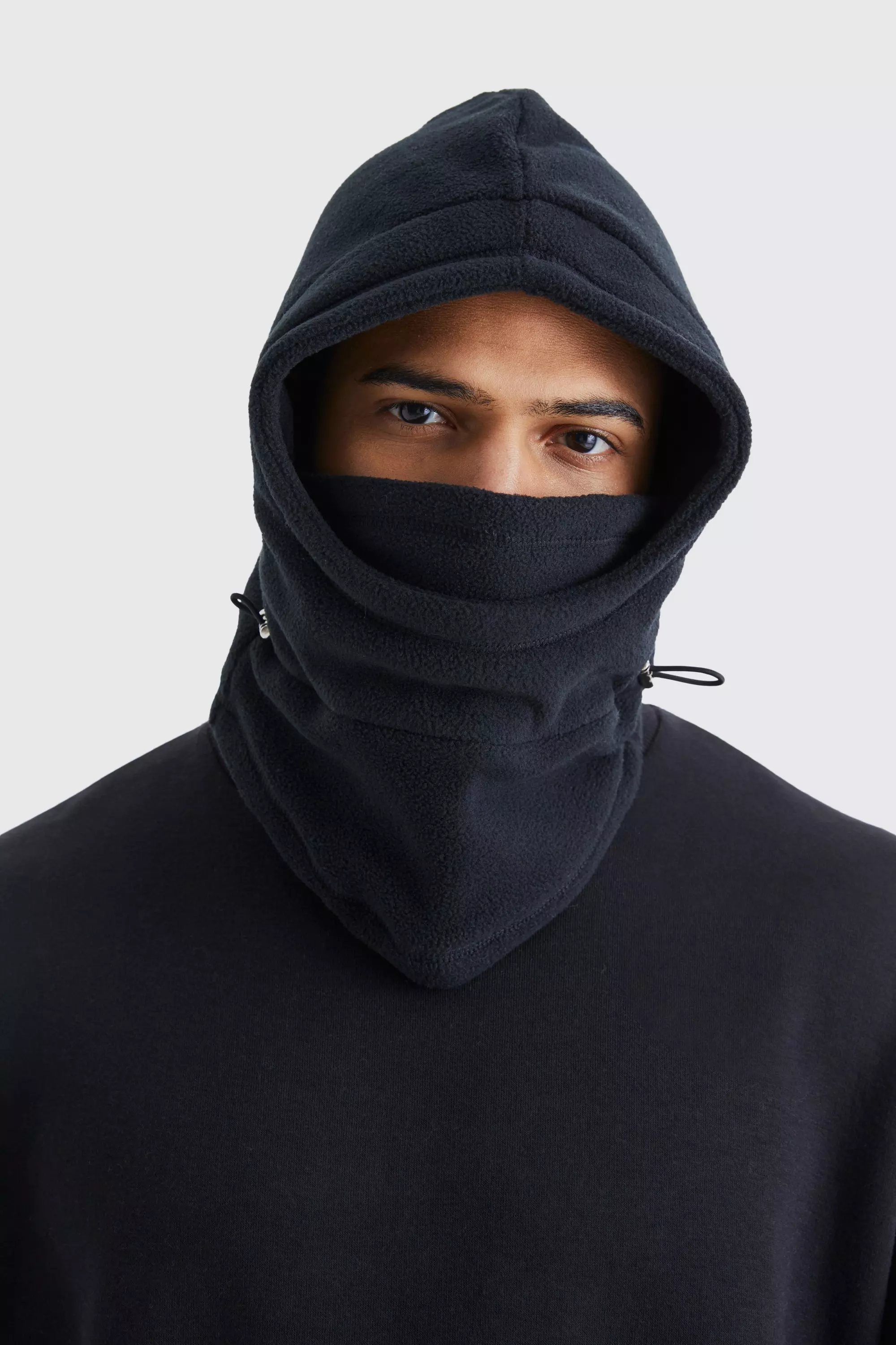 Black Polar Fleece Hood