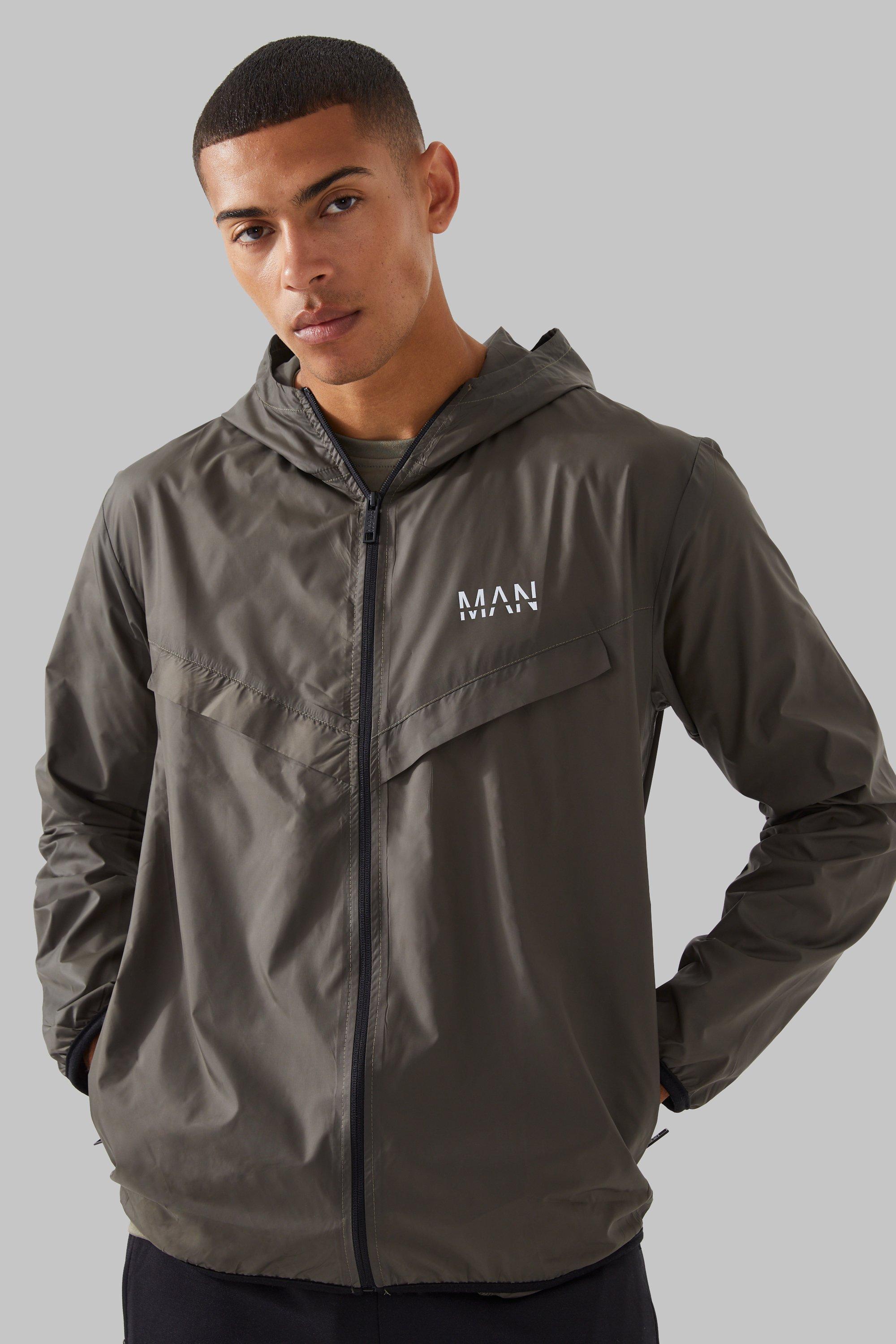 Active Matte Zip Through Windbreaker | boohooMAN USA