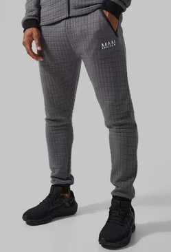 Active Textured Jersey Skinny Sweatpants Charcoal