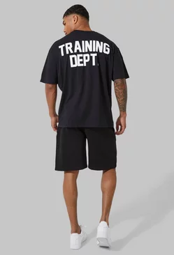 Training Dept Oversized Short Set Black
