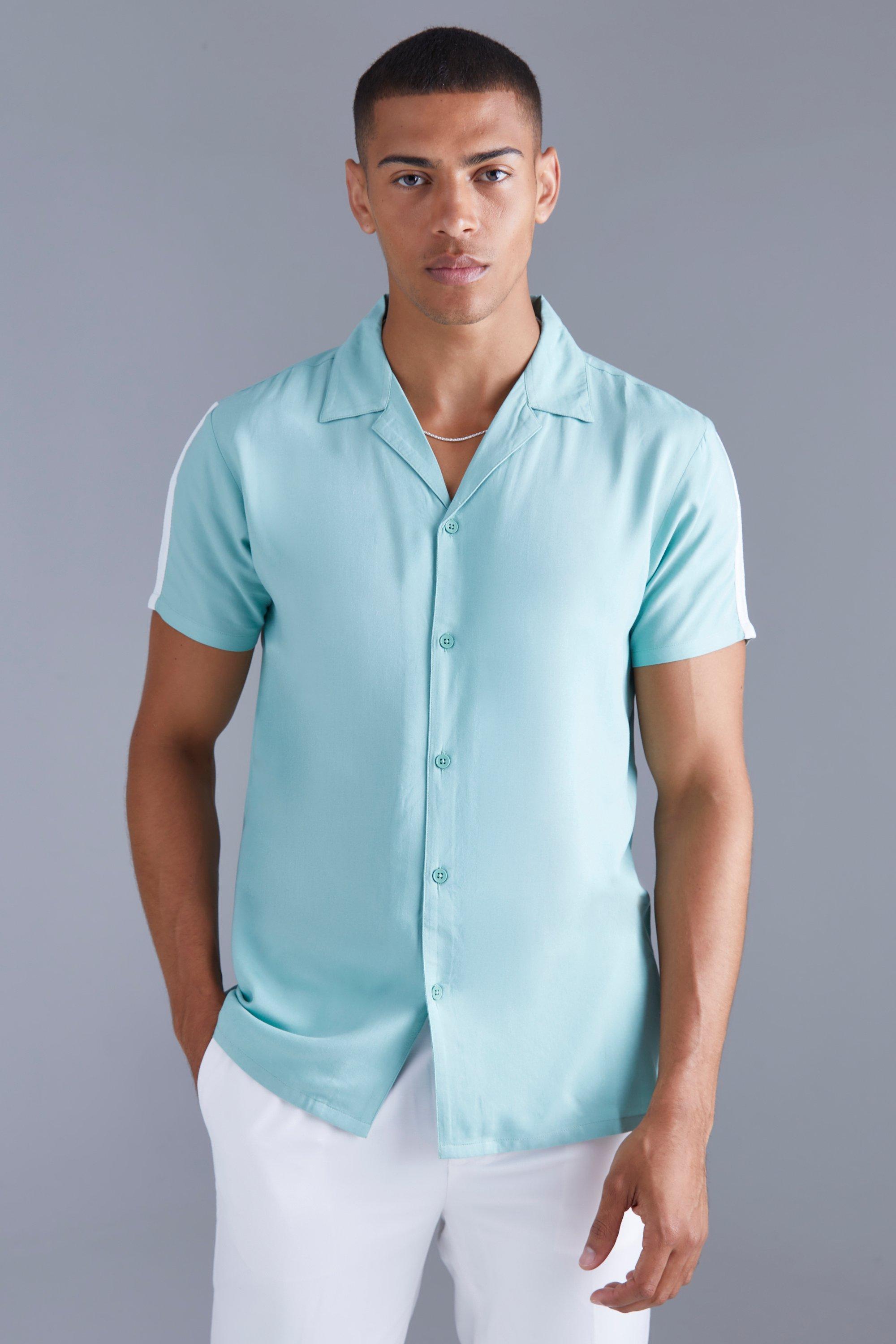 boohooMAN Men's Short Sleeve Slim Shirt