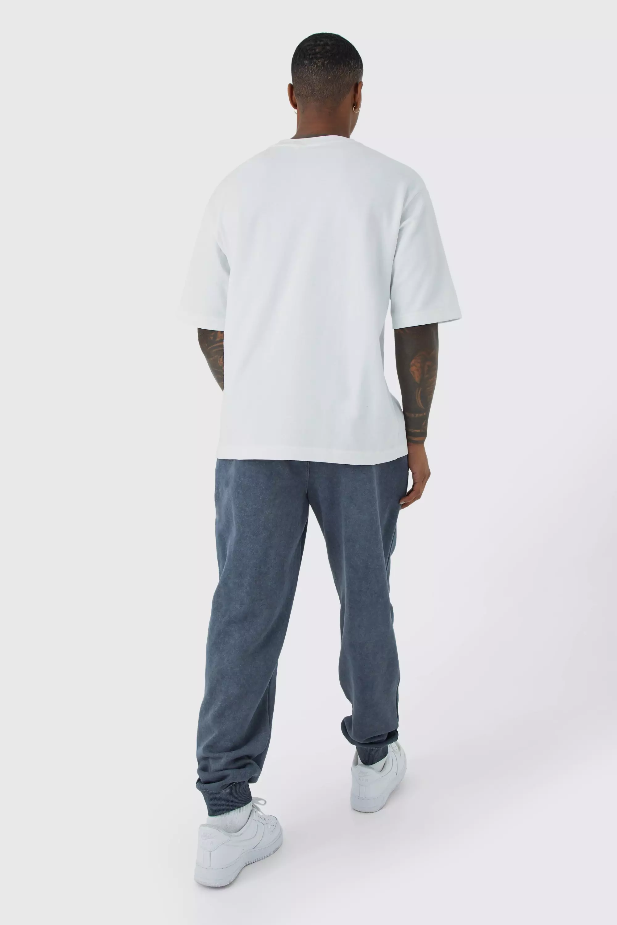 Pantaloni tuta Core in lavaggio acido, Charcoal immagine alternativa