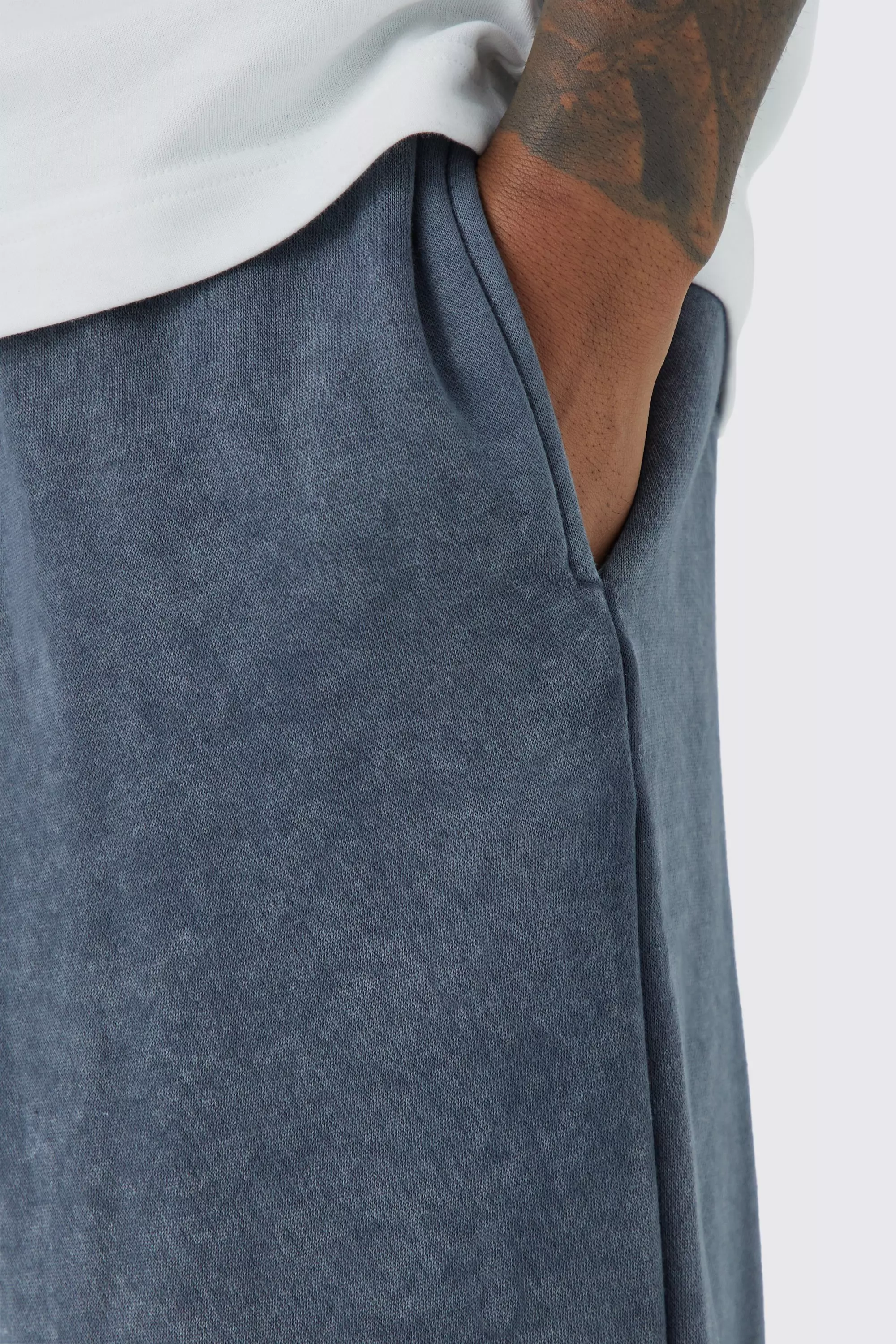Pantaloni tuta Core in lavaggio acido, Charcoal immagine alternativa