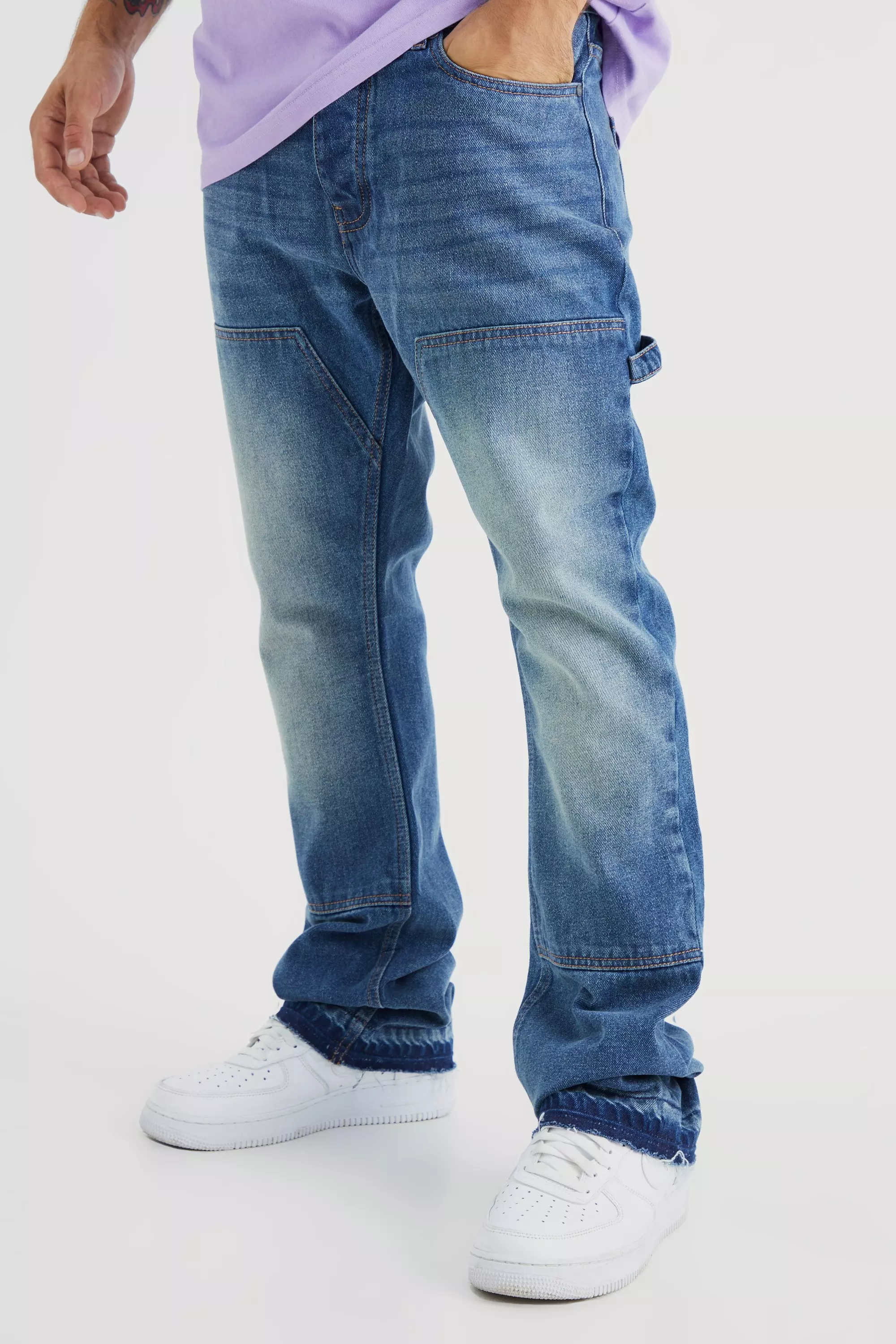 Slim Rigid Flare Carpenter Jeans Vintage blue