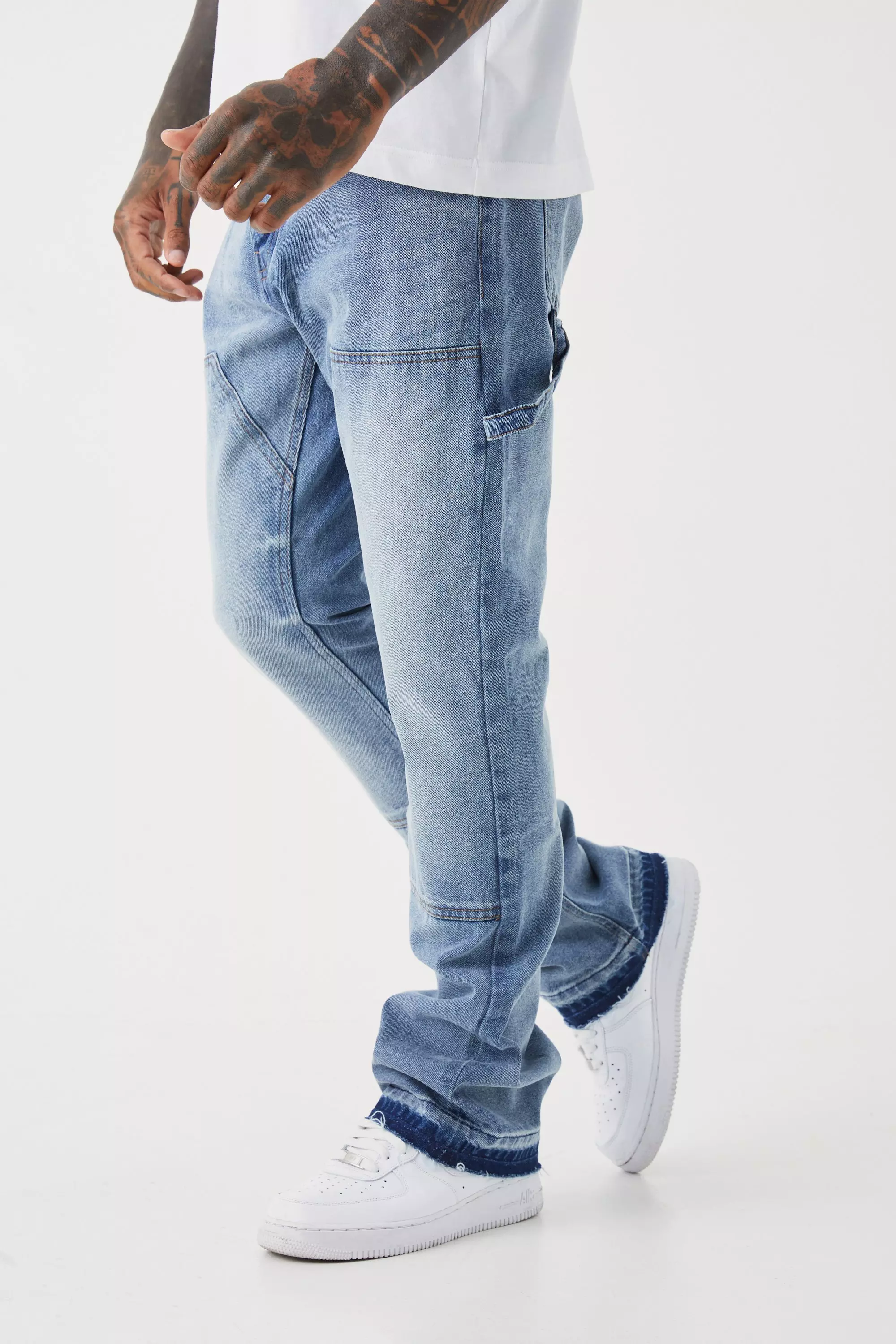 Slim Rigid Flare Carpenter Jeans Antique blue