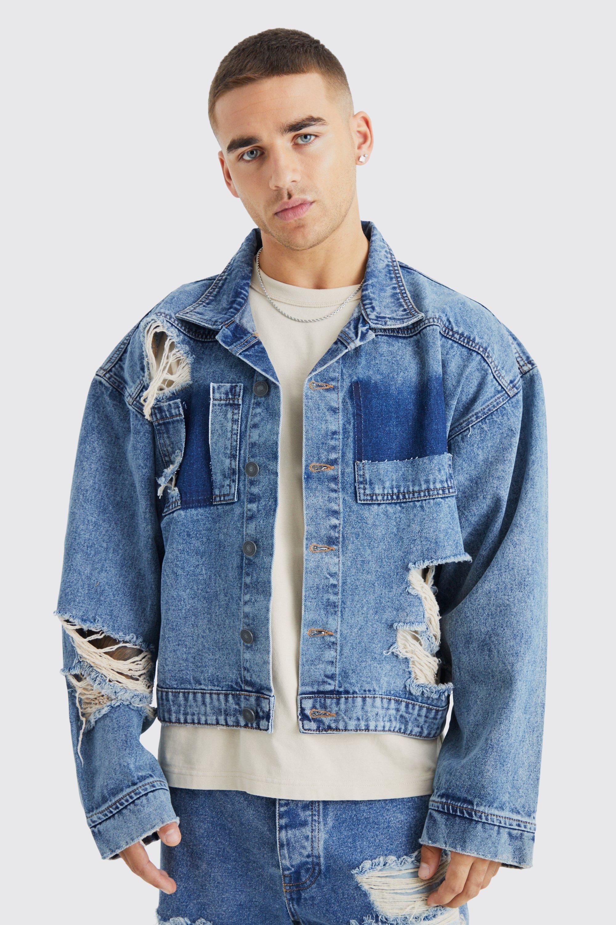 Veste en jean large, Antique wash