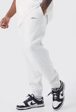 Grey Plus Man Signature Slim Fit Sweatpants