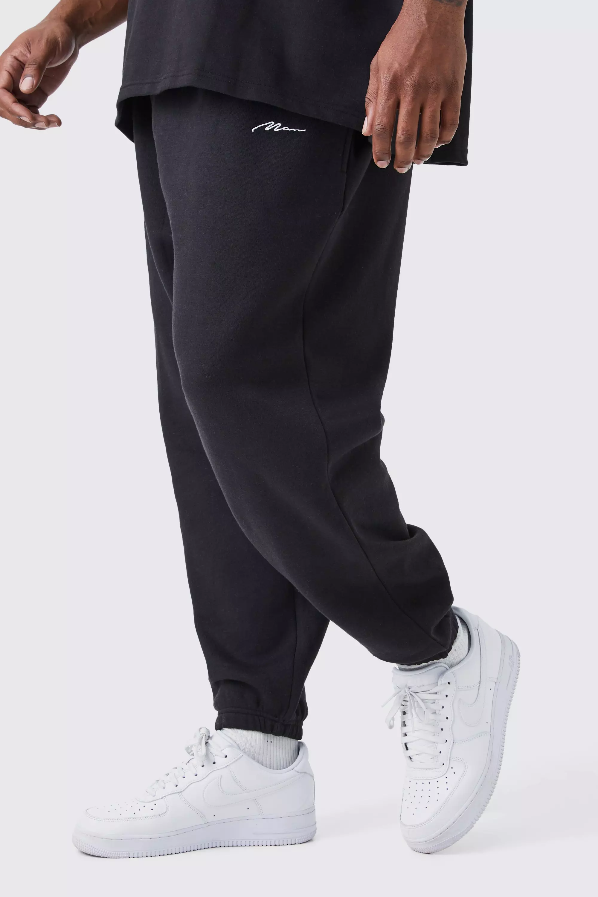 Plus Man Signature Loose Fit Jogger Black