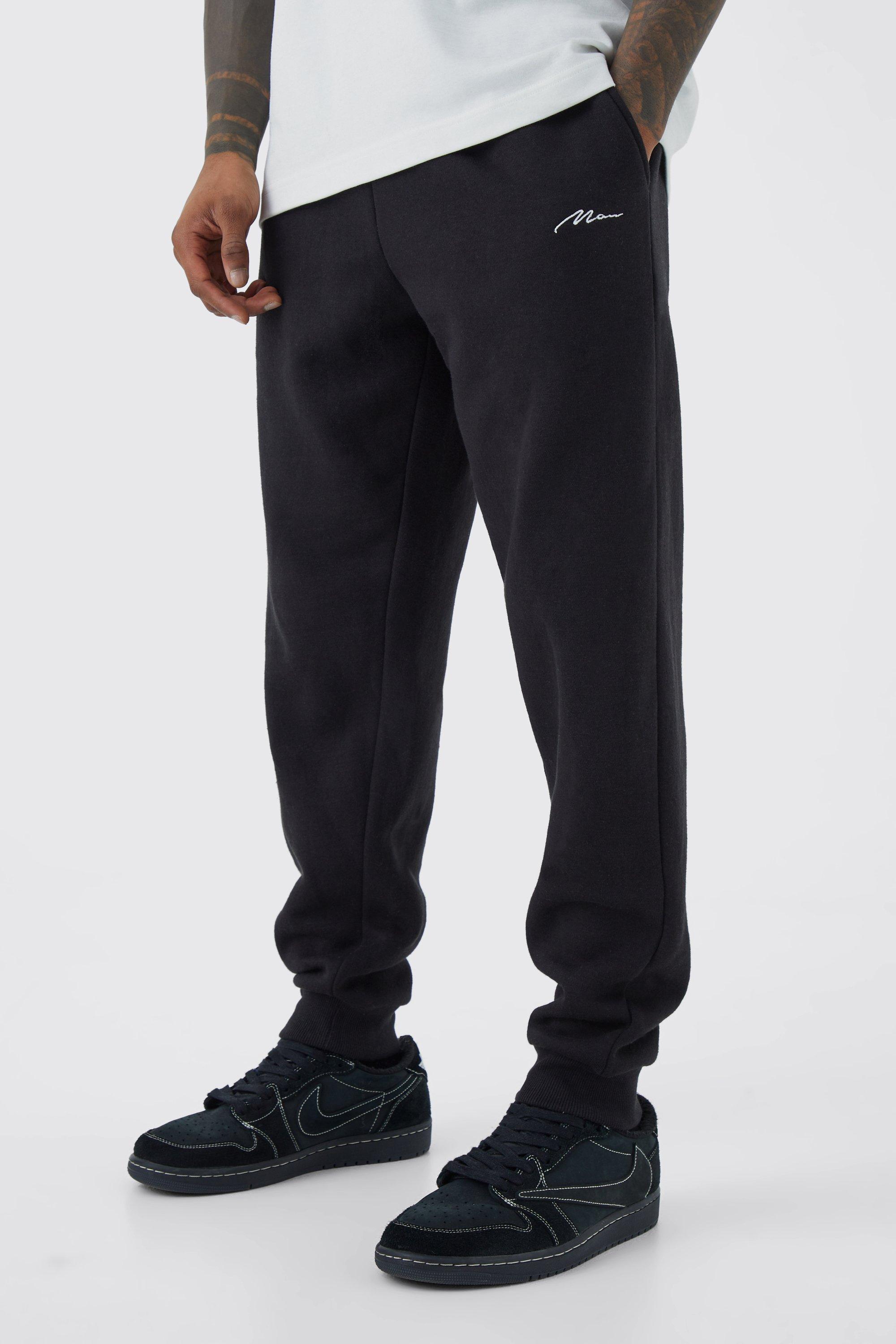 Boohooman black joggers new arrivals