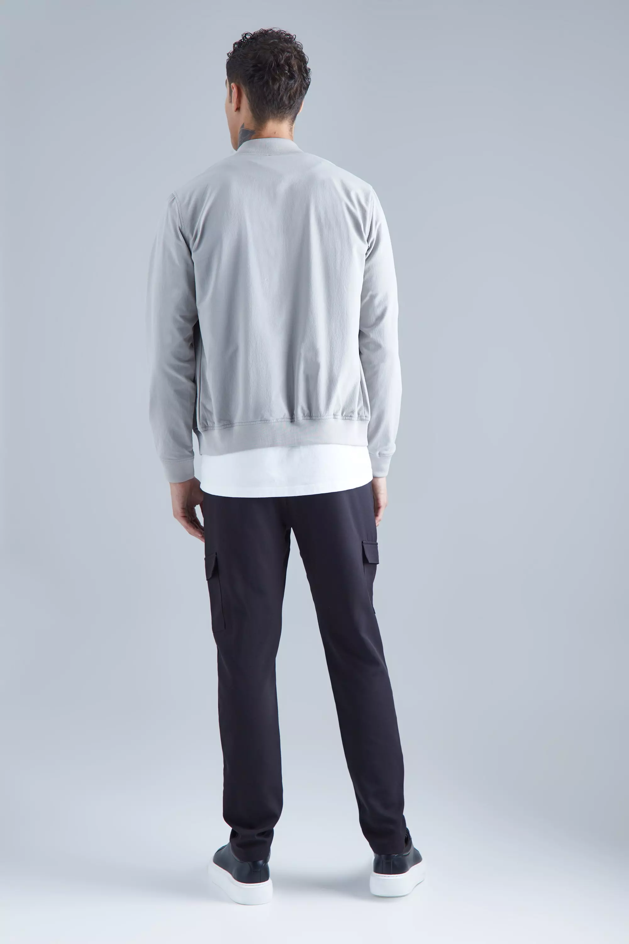 Grey Technical Stretch Smart Bomber Jacket alternative image