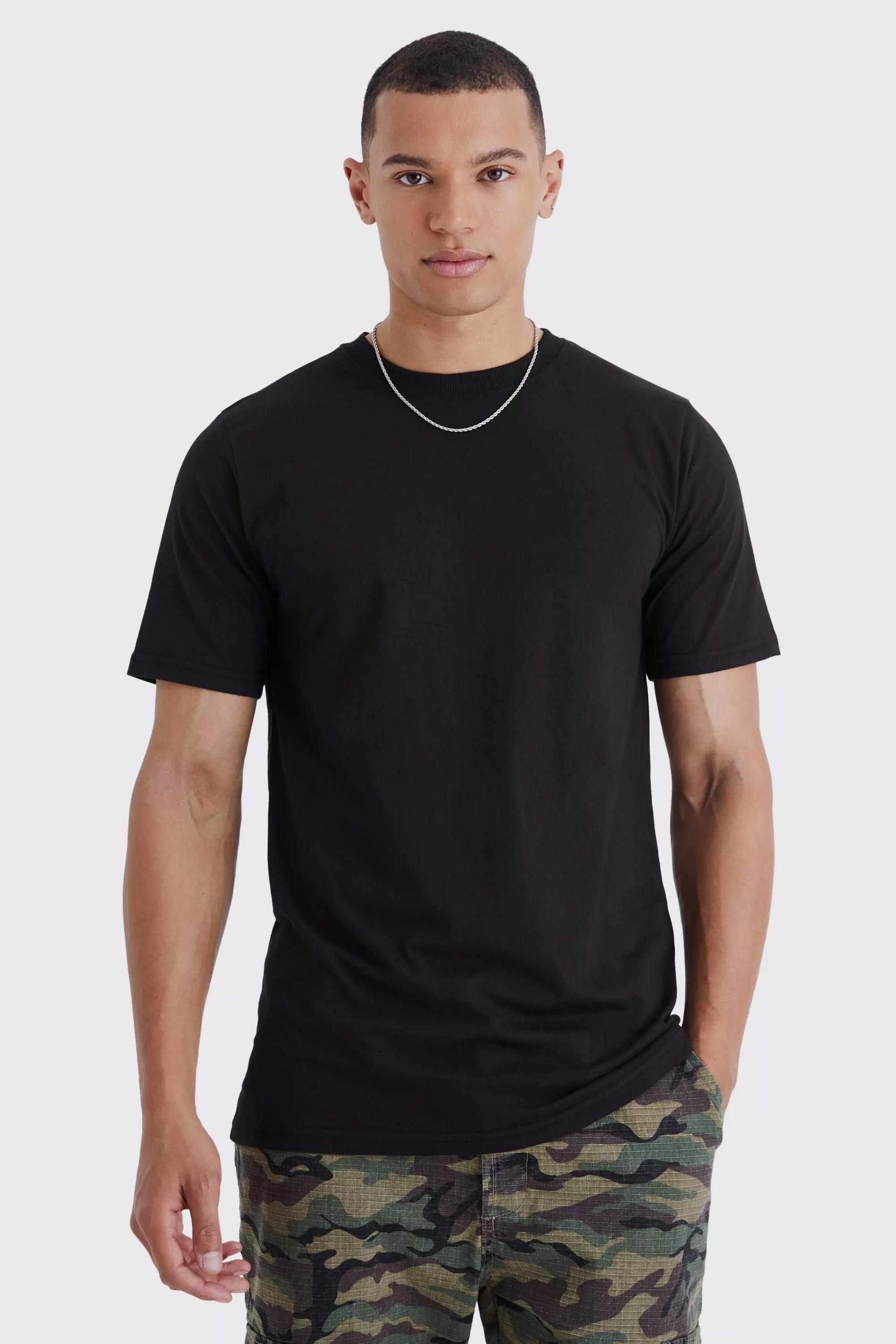 Tall Basic Crew Neck T-shirt black