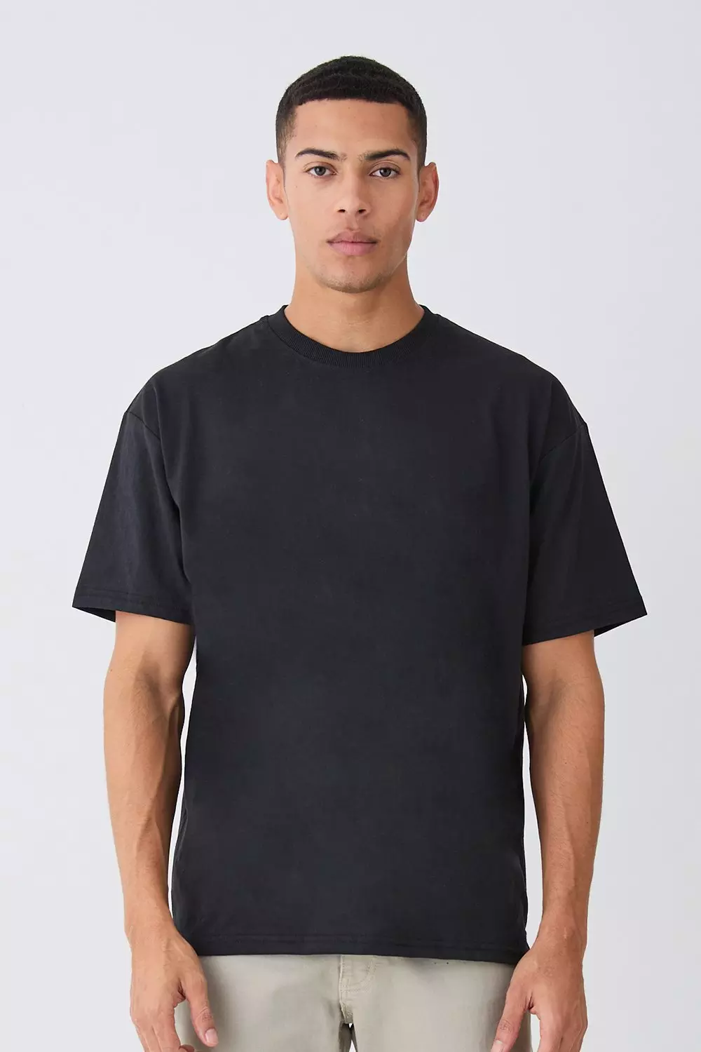 Black Oversized Crew Neck T-shirt