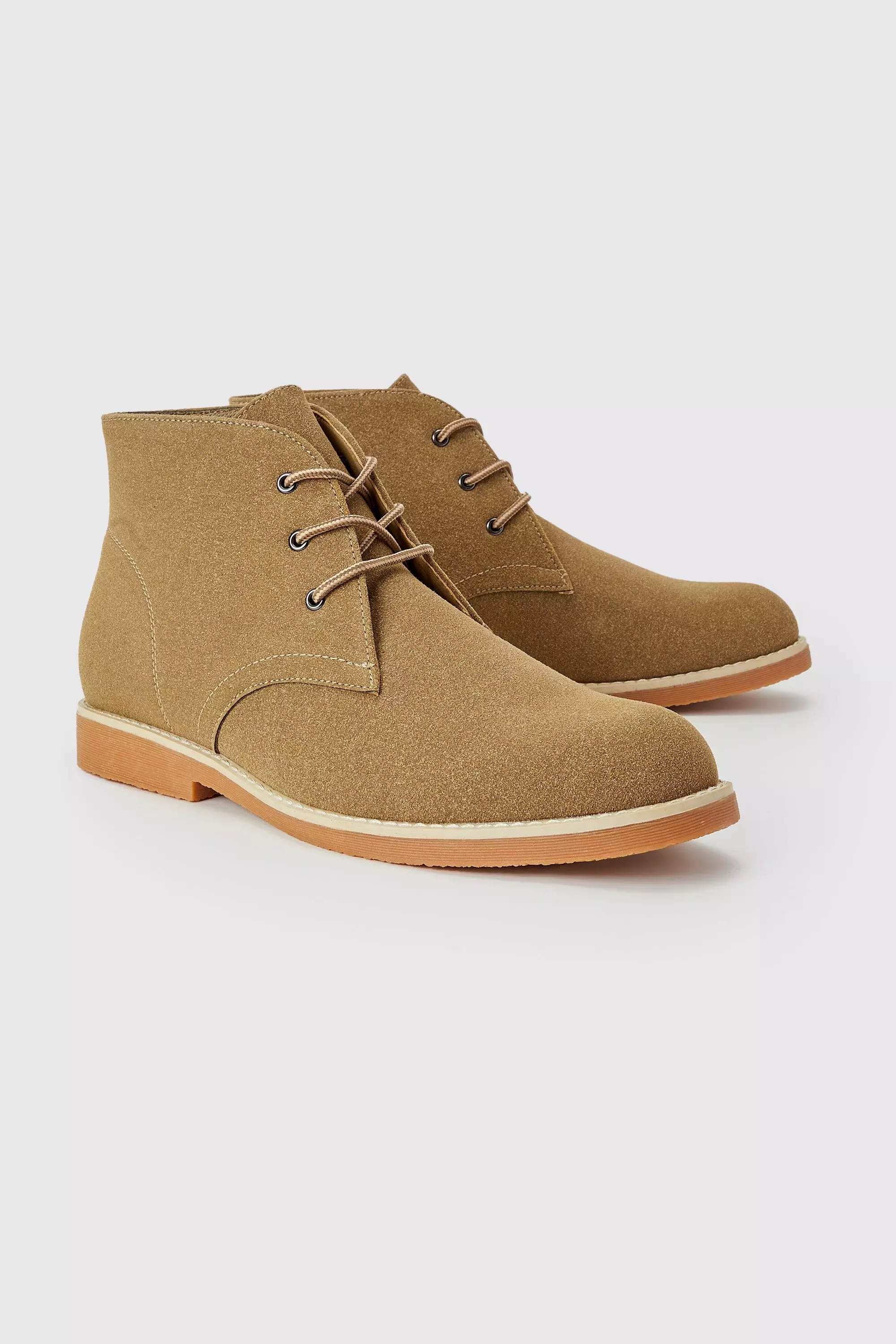 Faux Suede Chukka Boot Khaki