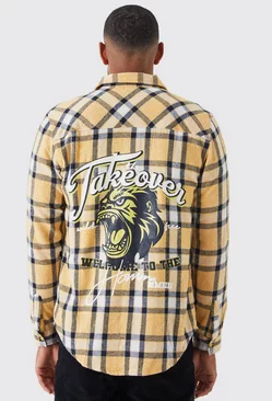 Yellow Tall Long Sleeve Takeover Flannel Shirt