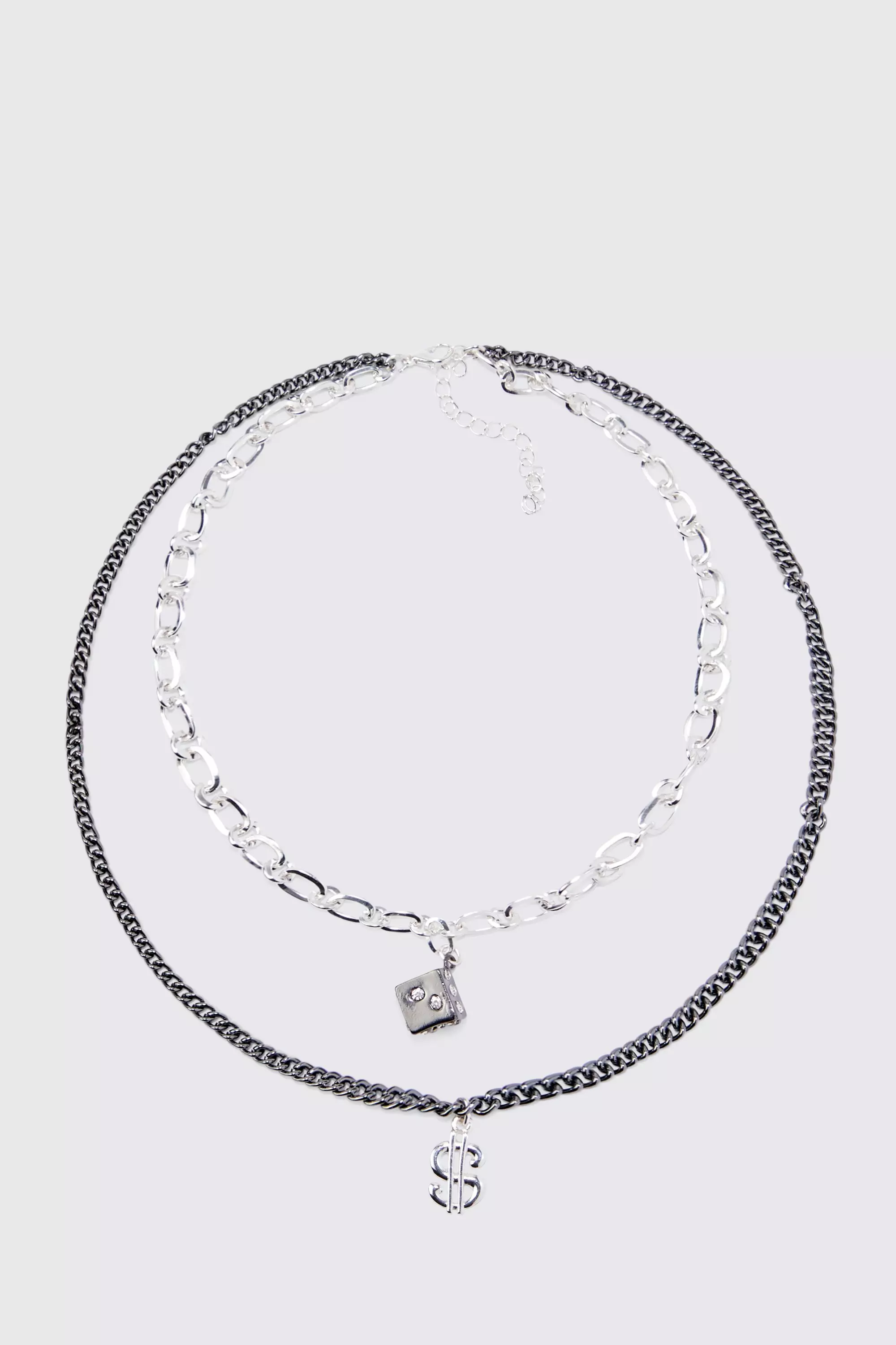 Multi Layer Pendant Detail Necklace Black