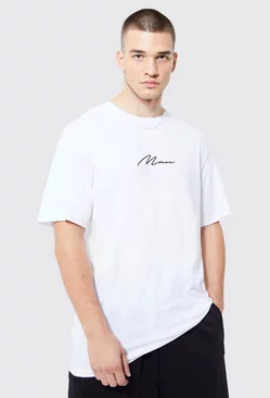 White Tall Man Signature Crew Neck T-shirt