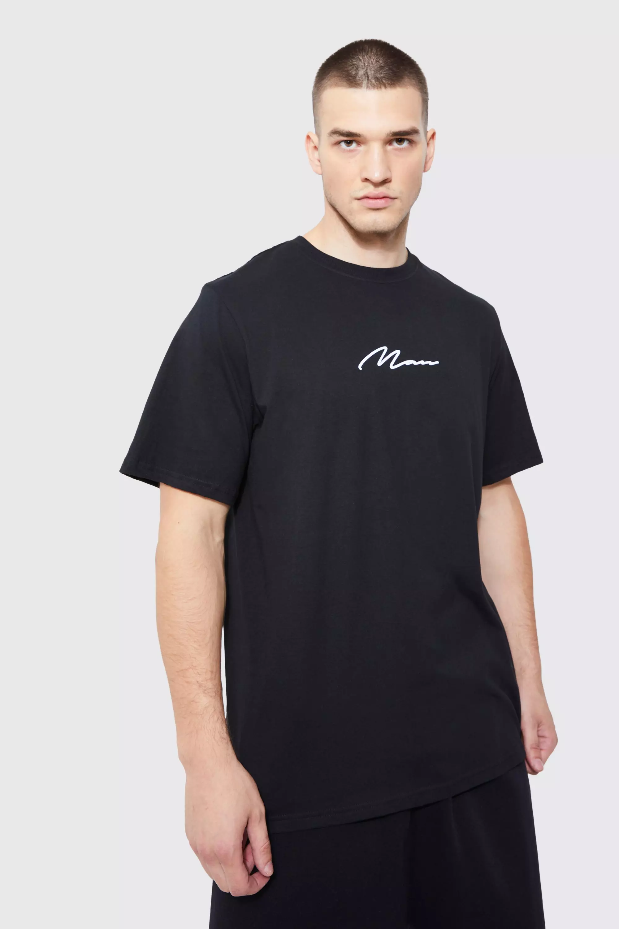 Black Tall Man Signature Crew Neck T-shirt