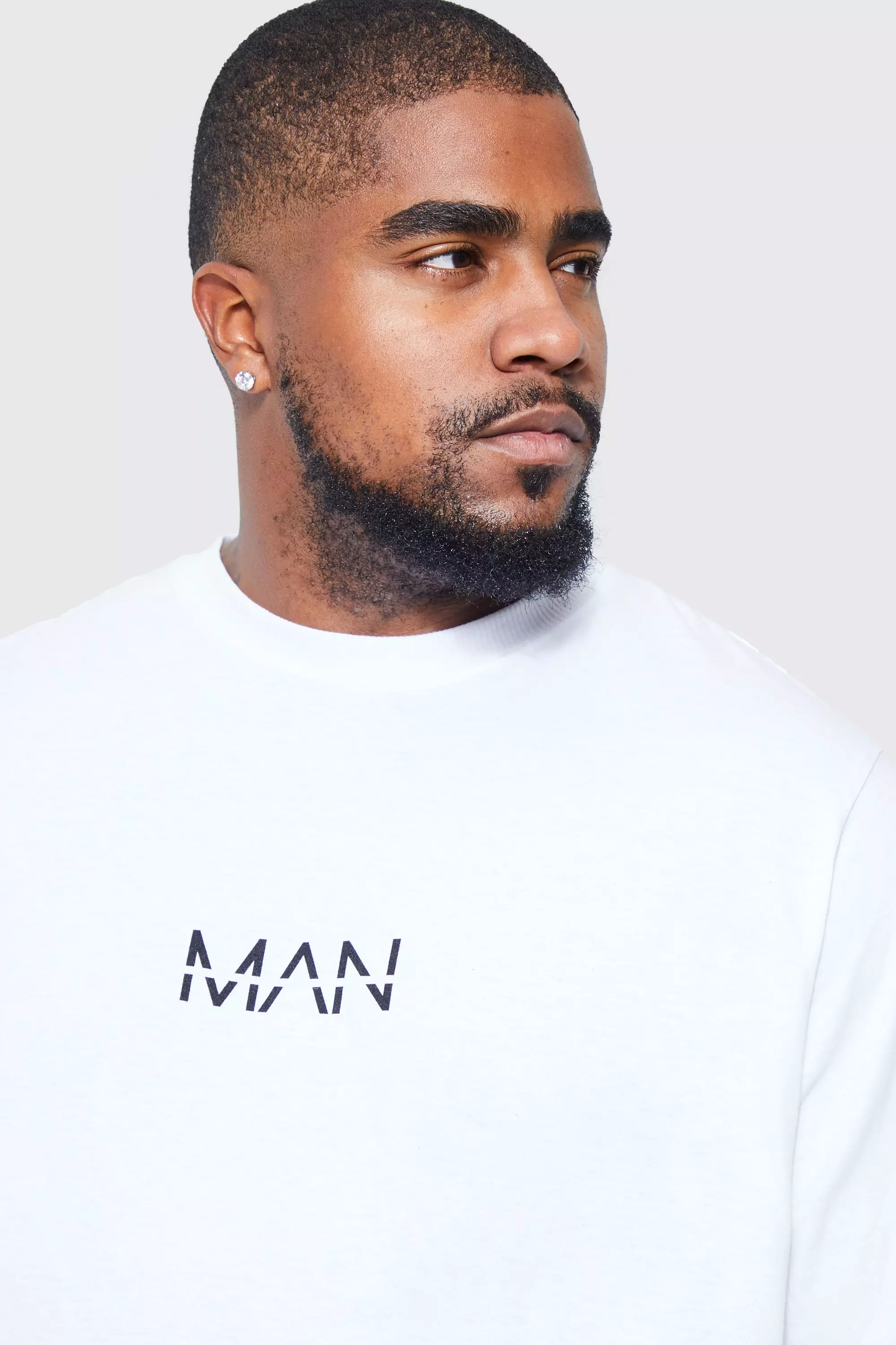White Plus Original Man Print T-shirt alternative image