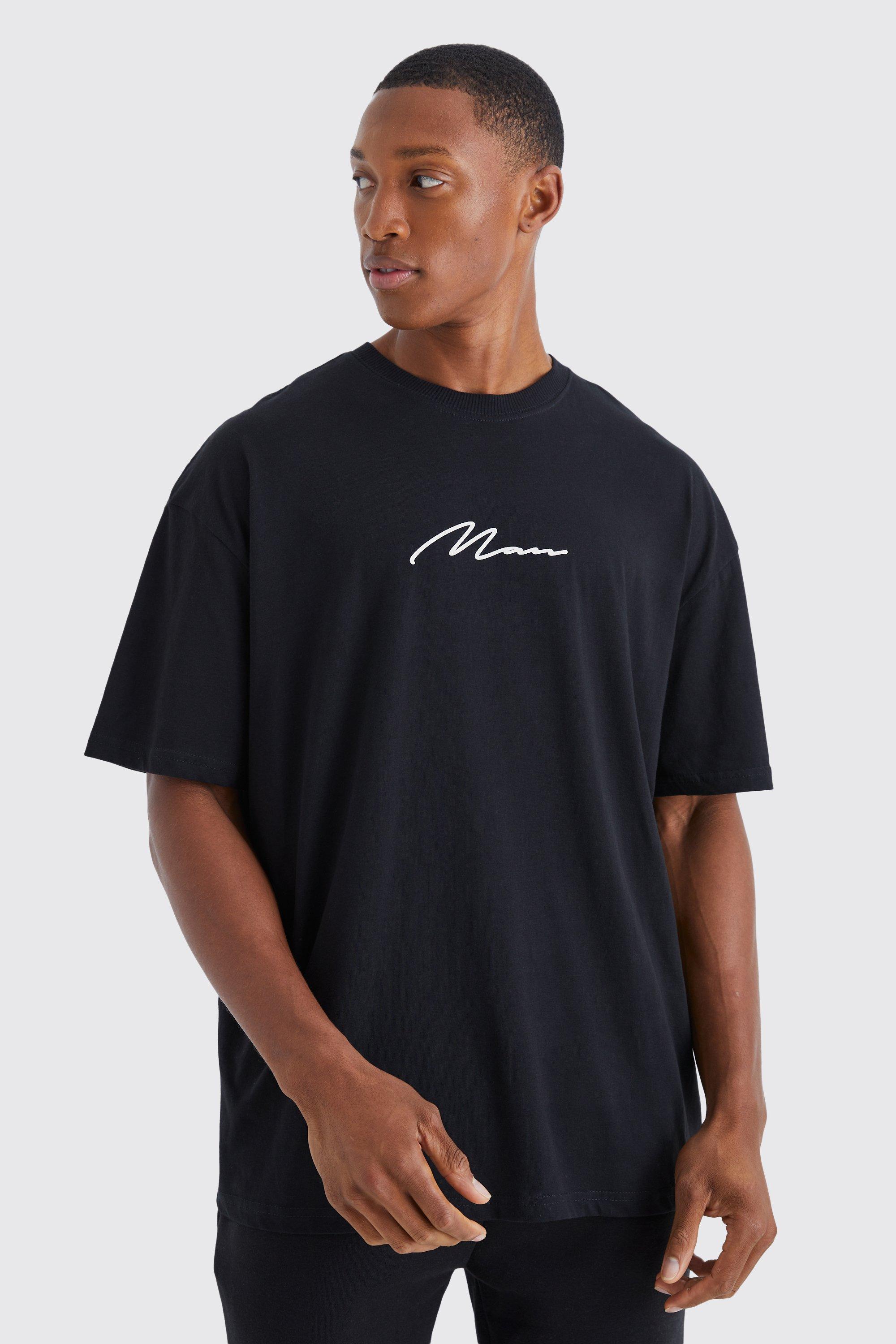 Man Signature Oversized Crew Neck T-shirt