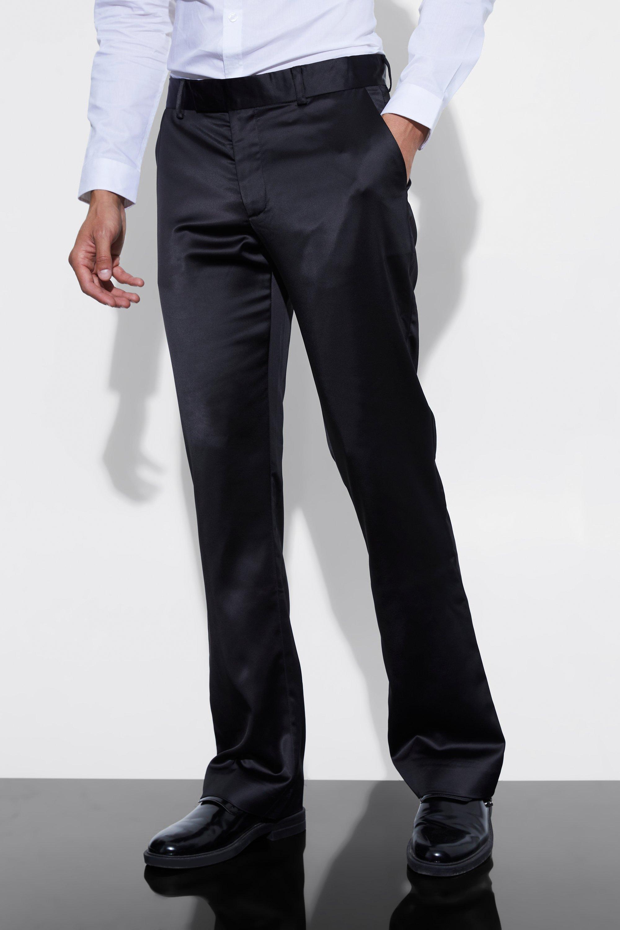 Slim Fit Flare Satin Pants