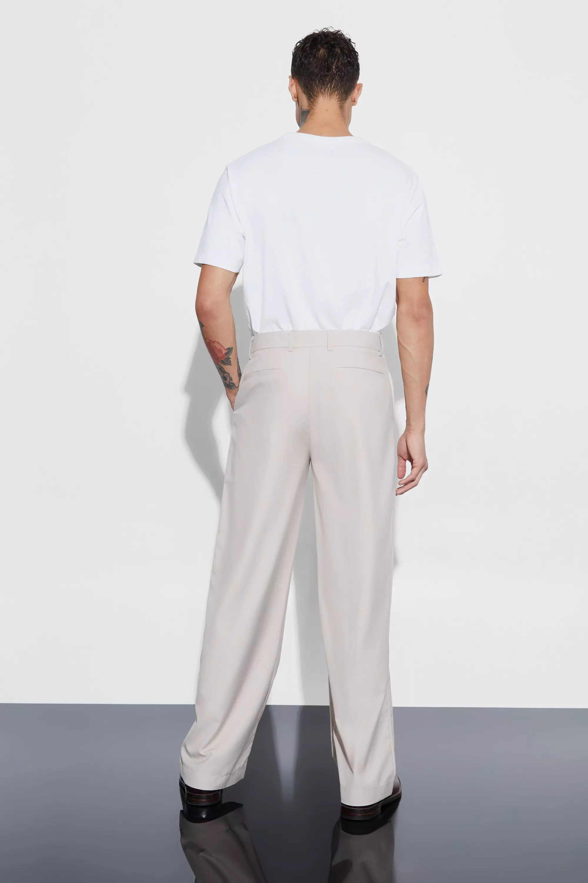 Maßgeschneiderte Hose mit weitem Bein, Stone alternatives Bild