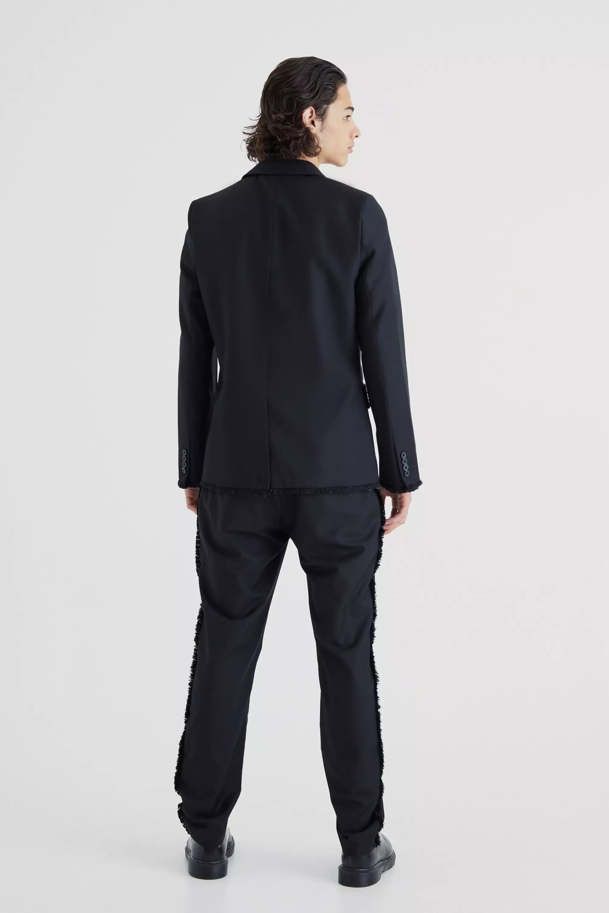 Black Versleten Slim Fit Pantalons alternatieve afbeelding