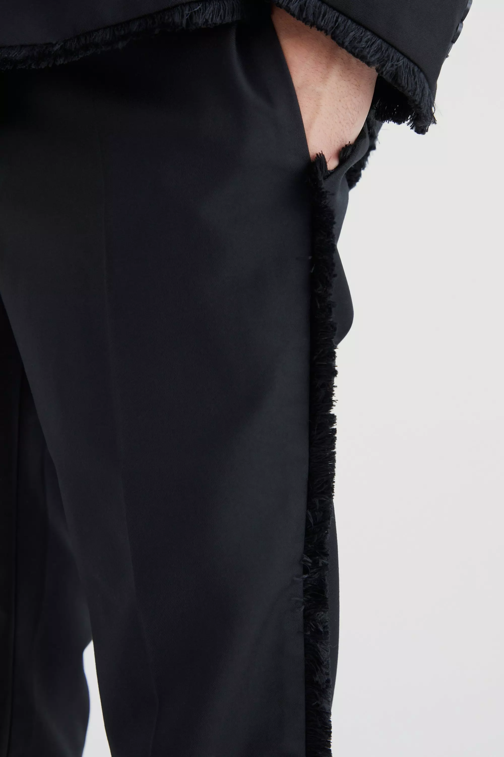 Black Versleten Slim Fit Pantalons alternatieve afbeelding