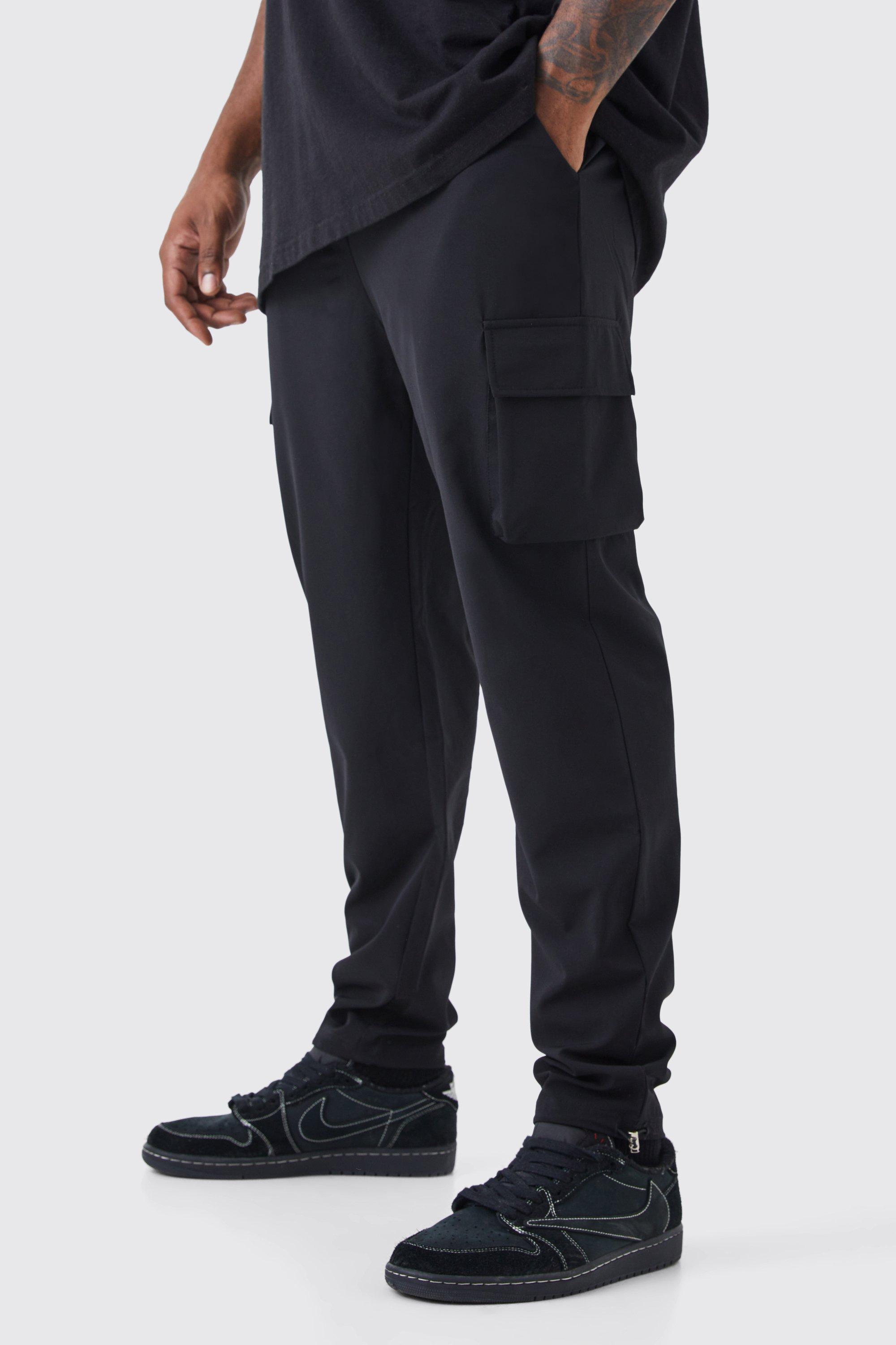 Plus size black cargo pants hotsell