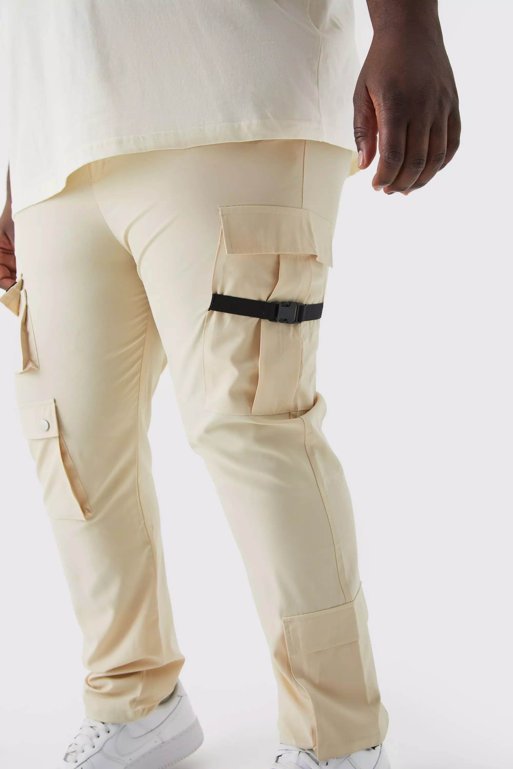 Stone Plus Skinny Multi Pocket Cargo Buckle Trouser alternative image