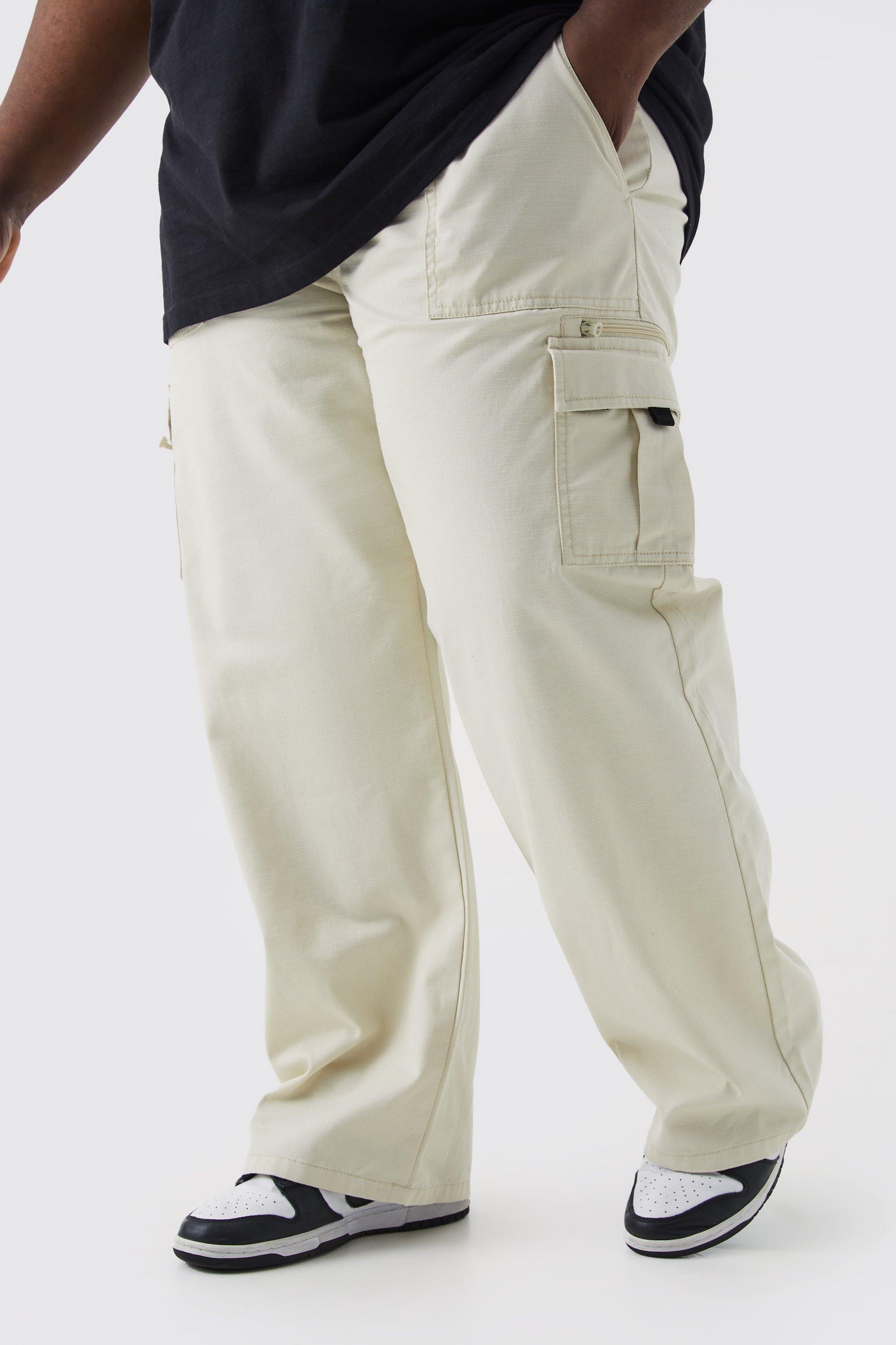 Plus Elastic Ripstop Cargo Zip Trouser