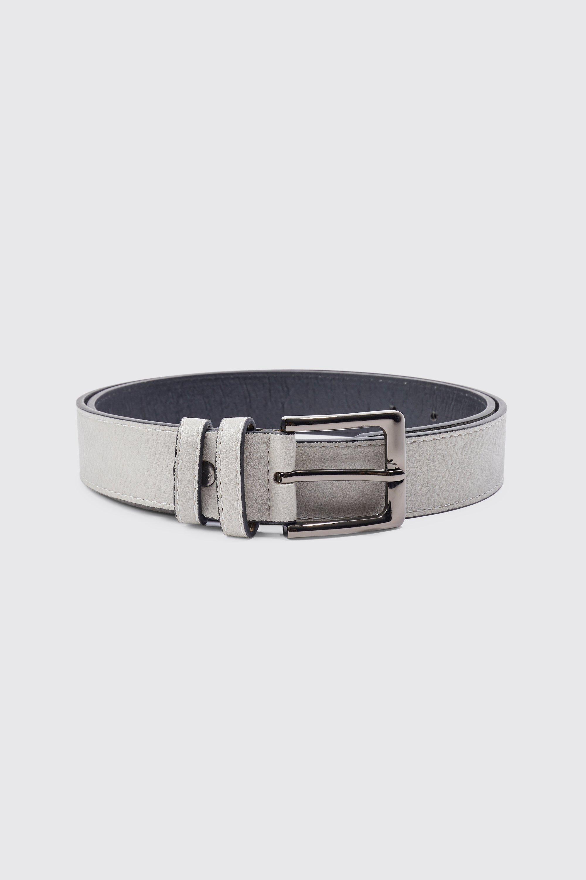 Artificial Leather Black Mens Reversible Belt