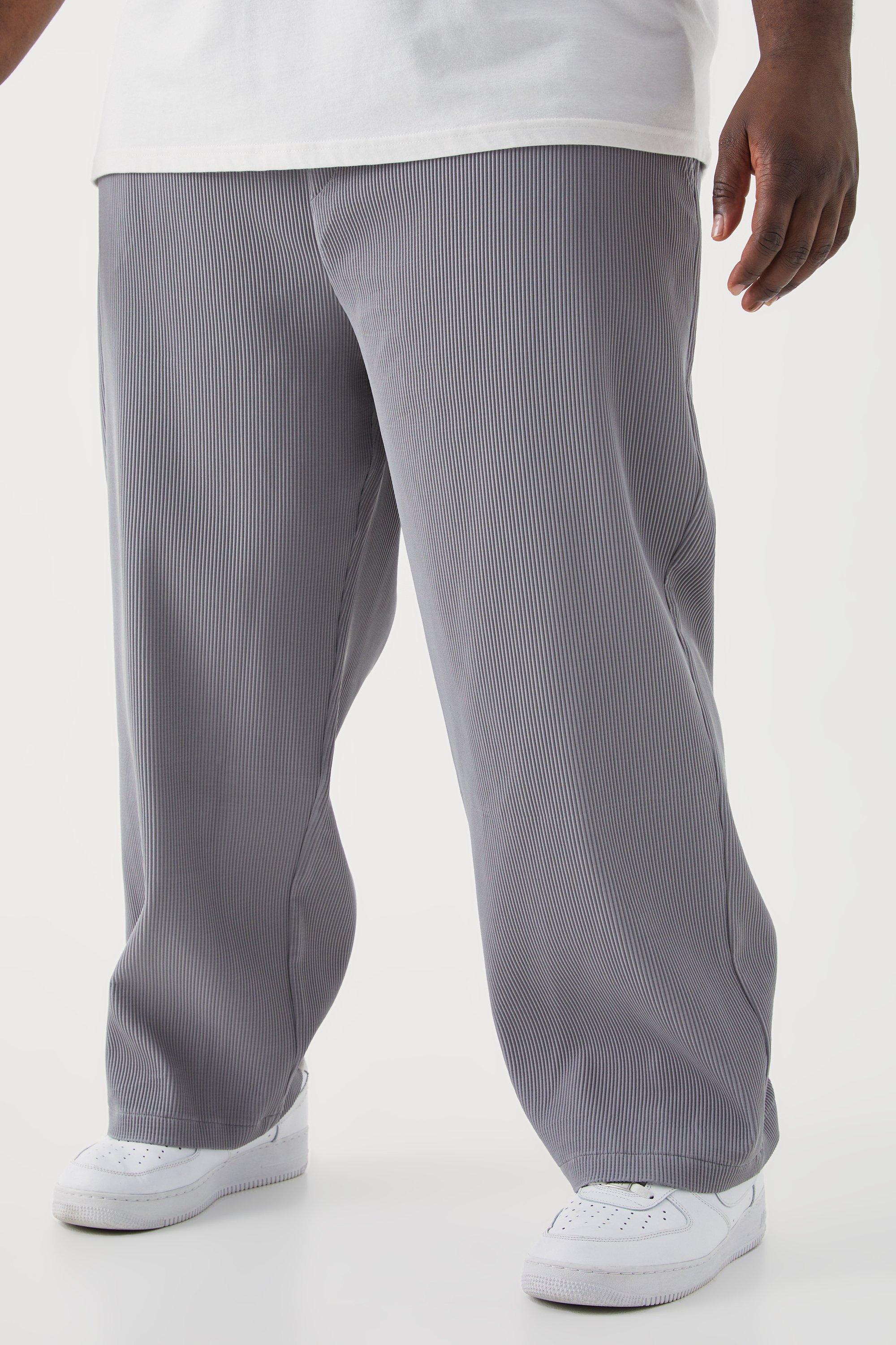 Elastic Waist Tapered Fit Pleated PU Trouser