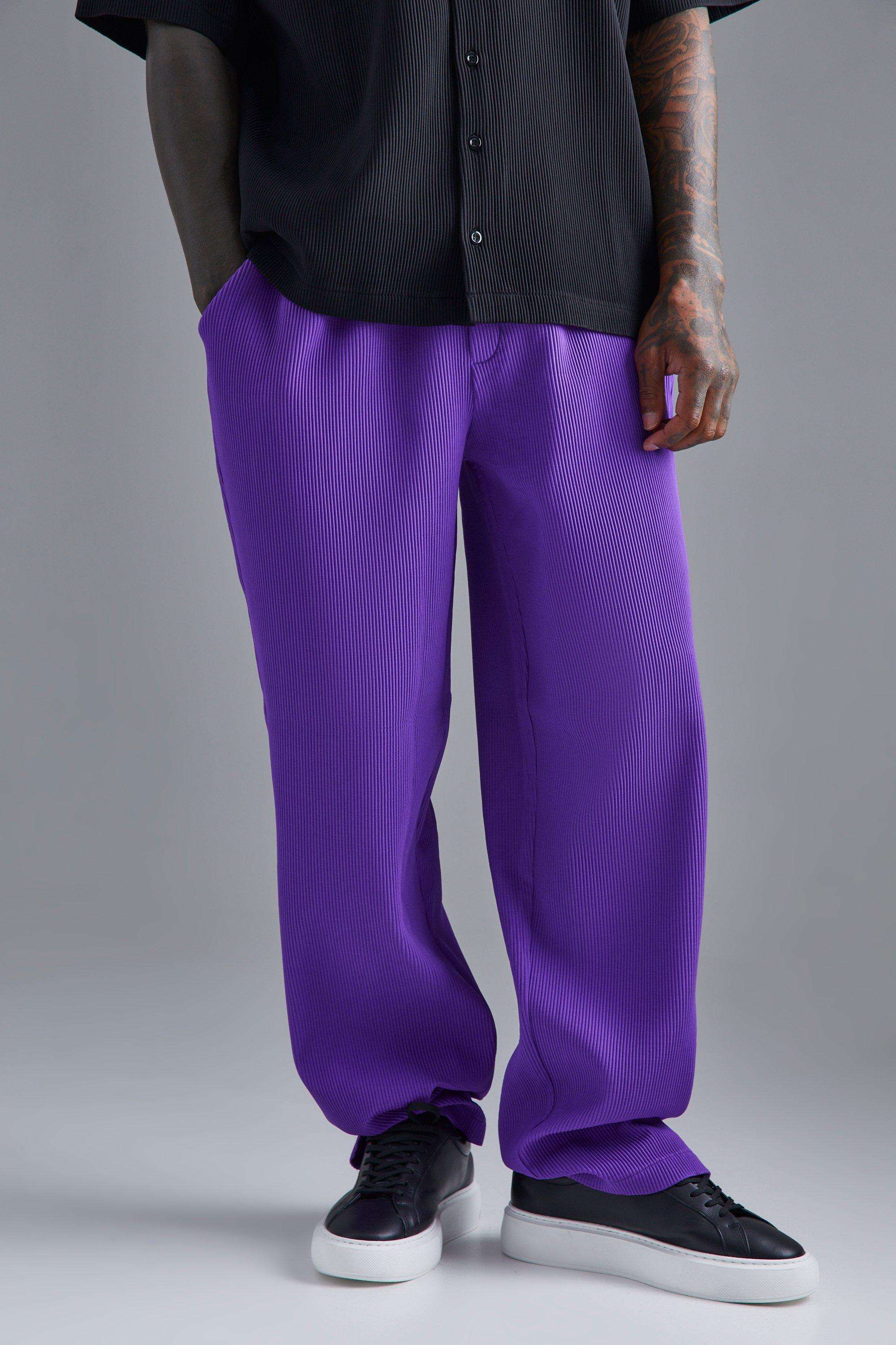 Elastic Waist Tapered Fit Pleated PU Trouser