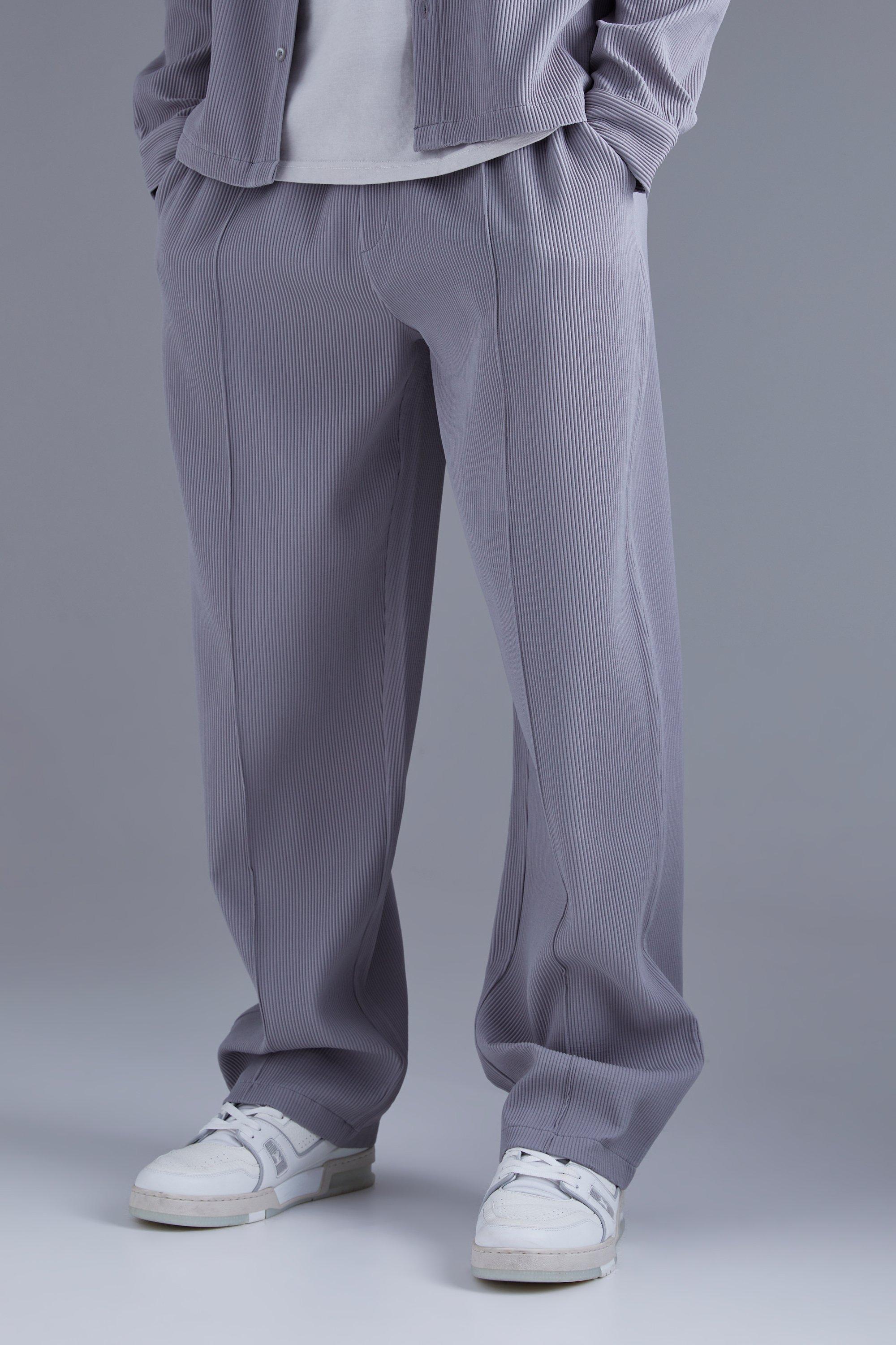 Elastic Waist Tapered Fit Pleated PU Trouser