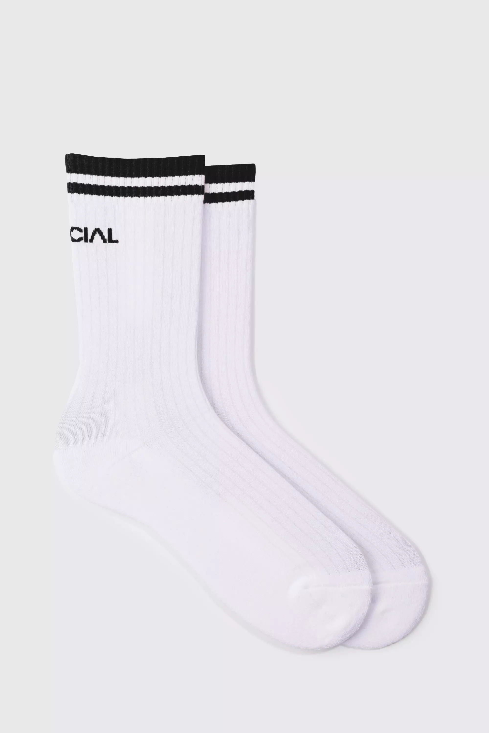 White Official Sports Stripe Socks alternative image