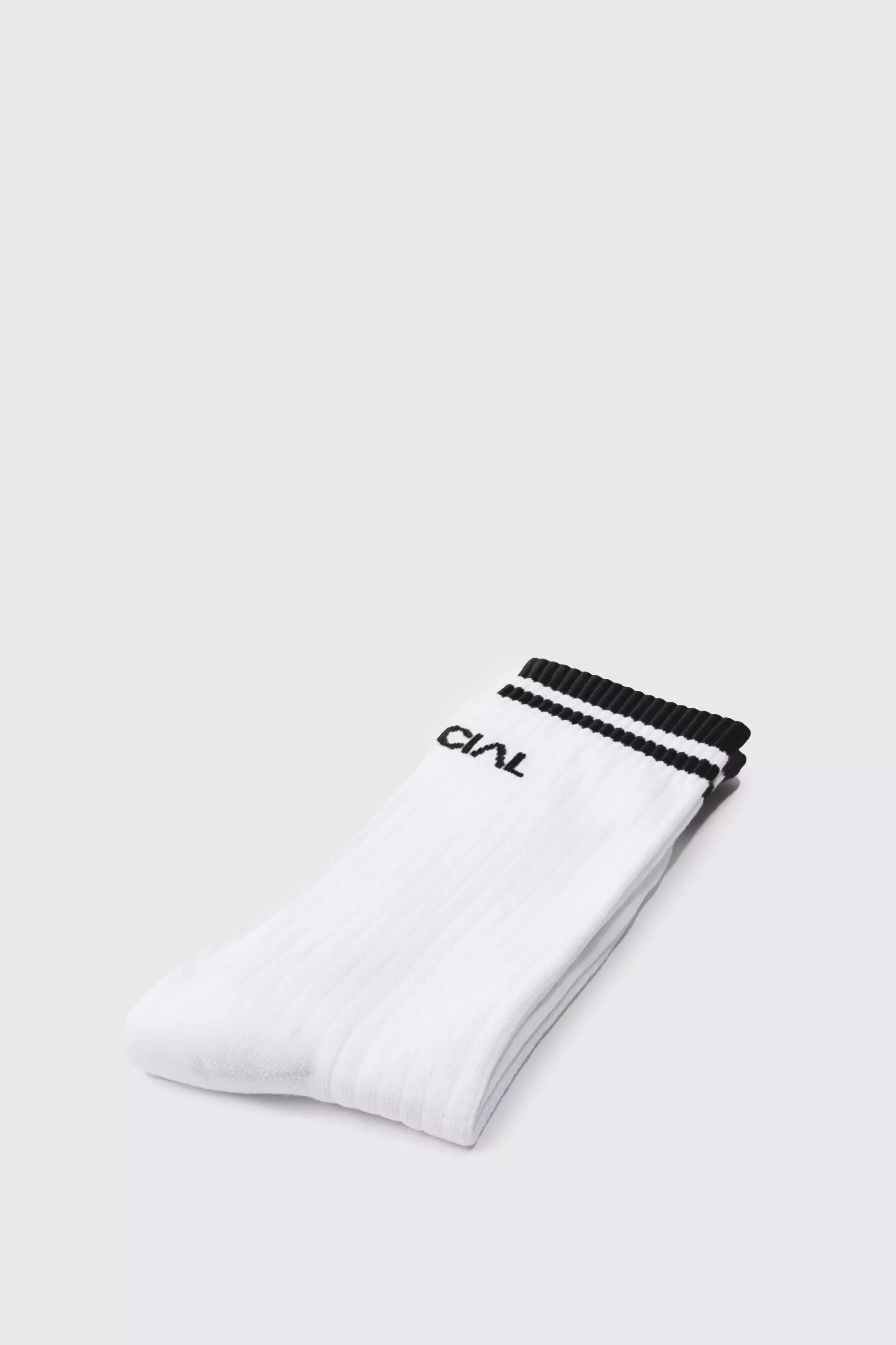 White Official Sports Stripe Socks alternative image
