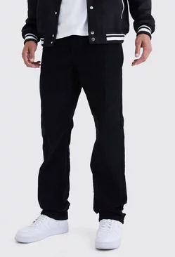Tall Fixed Waist Relaxed Cord Pants Black
